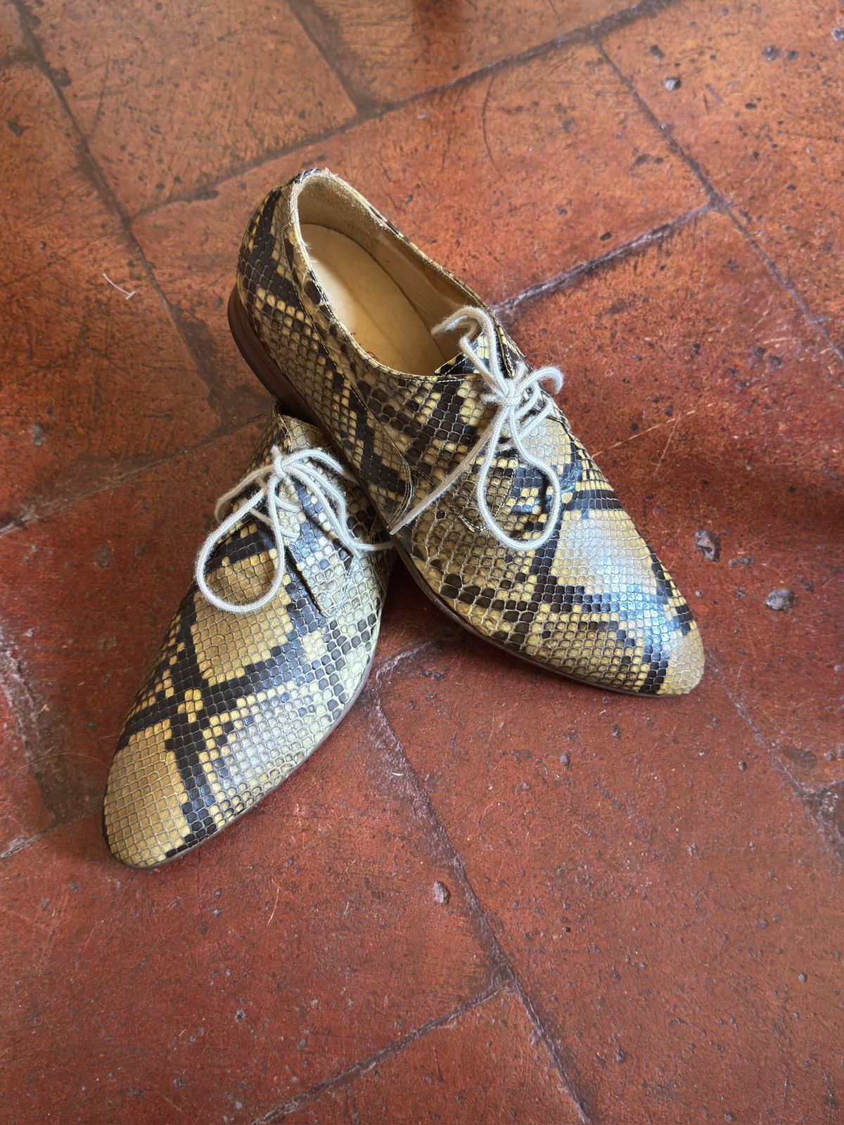 Handmade andmade Python Lace-Up Shoes – Rare Piece Size US 8 / EU 41 - 1 Thumbnail