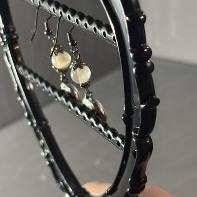 The Unbranded Brand A66 Silver Tone Swirl Bead Dangle Earrings with Frosted bead Size ONE SIZE - 5 Thumbnail