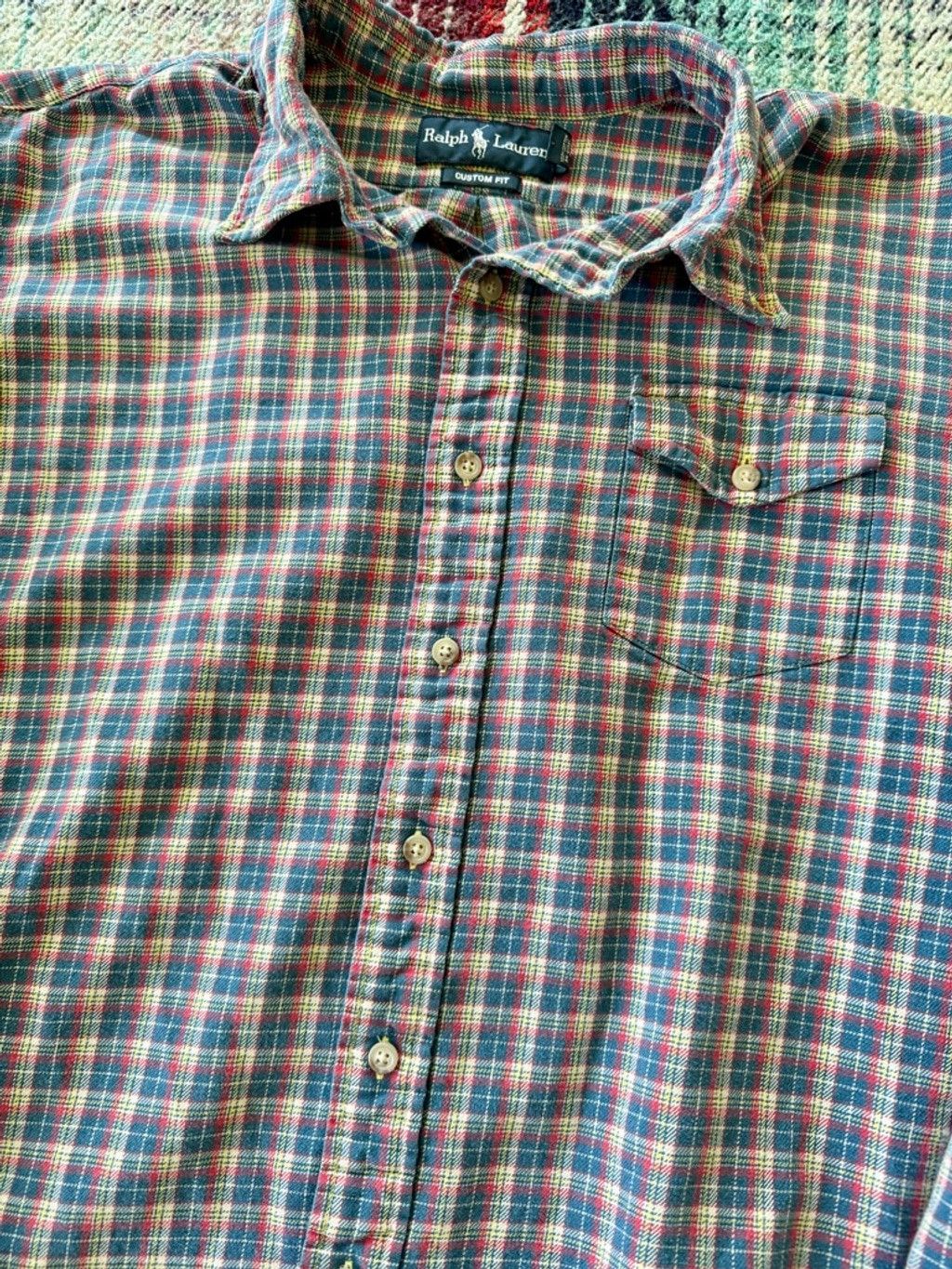Ralph Lauren -90s Ralph Lauren Teal/Yellow/Red Plaid Flannel XXL Size US XXL / EU 58 / 5 - 2 Thumbnail