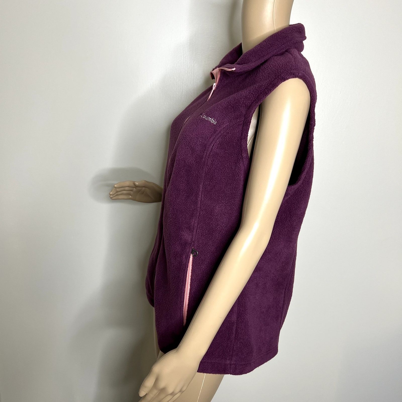 Columbia Columbia Purple Full Zip Fleece Vest Size L / US 10 / IT 46 - 2 Thumbnail