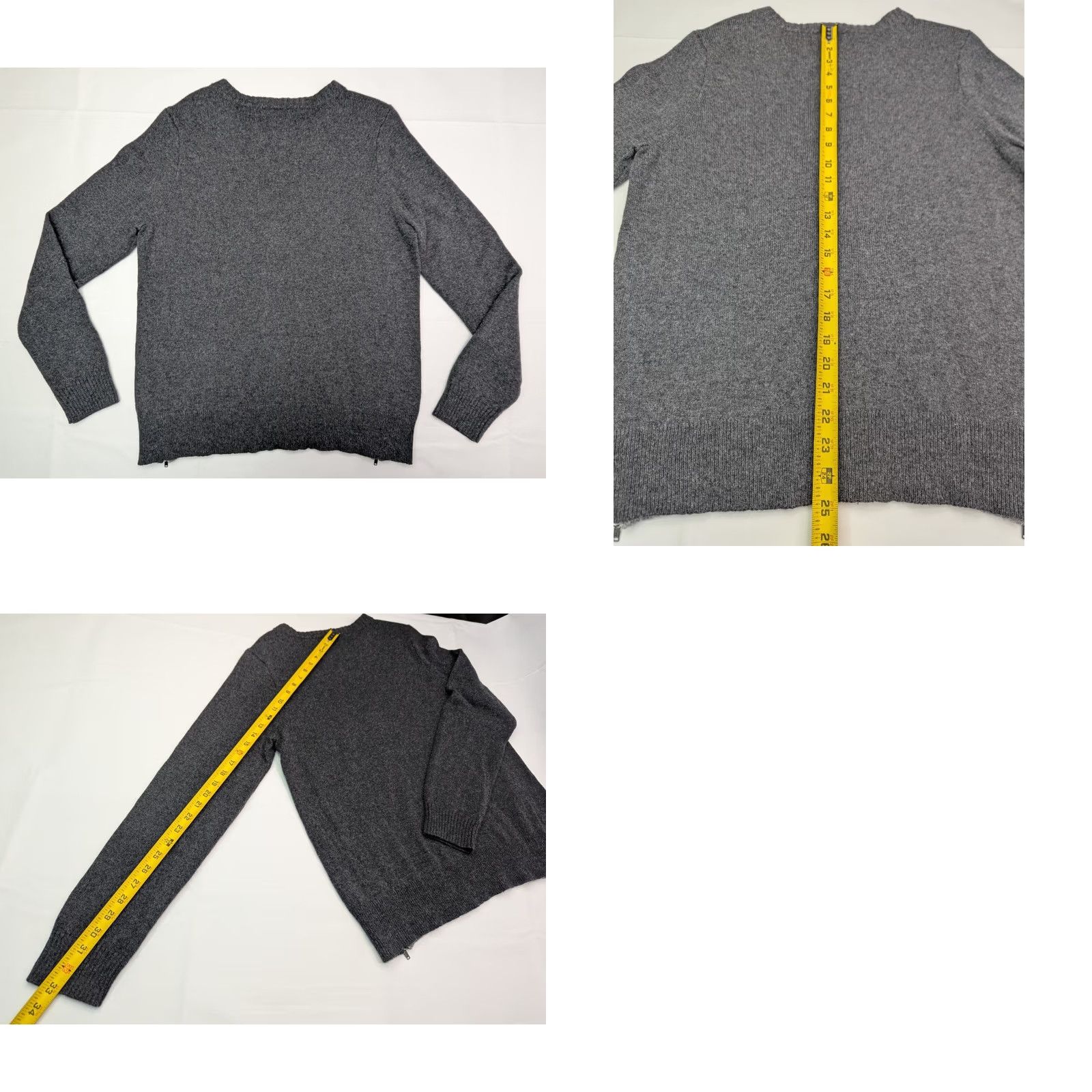 J.Crew J Crew Sweater Women XL Gray Merino Wool Blend Color block Multi-zip Ribbed Size XL / US 12-14 / IT 48-50 - 9 Thumbnail