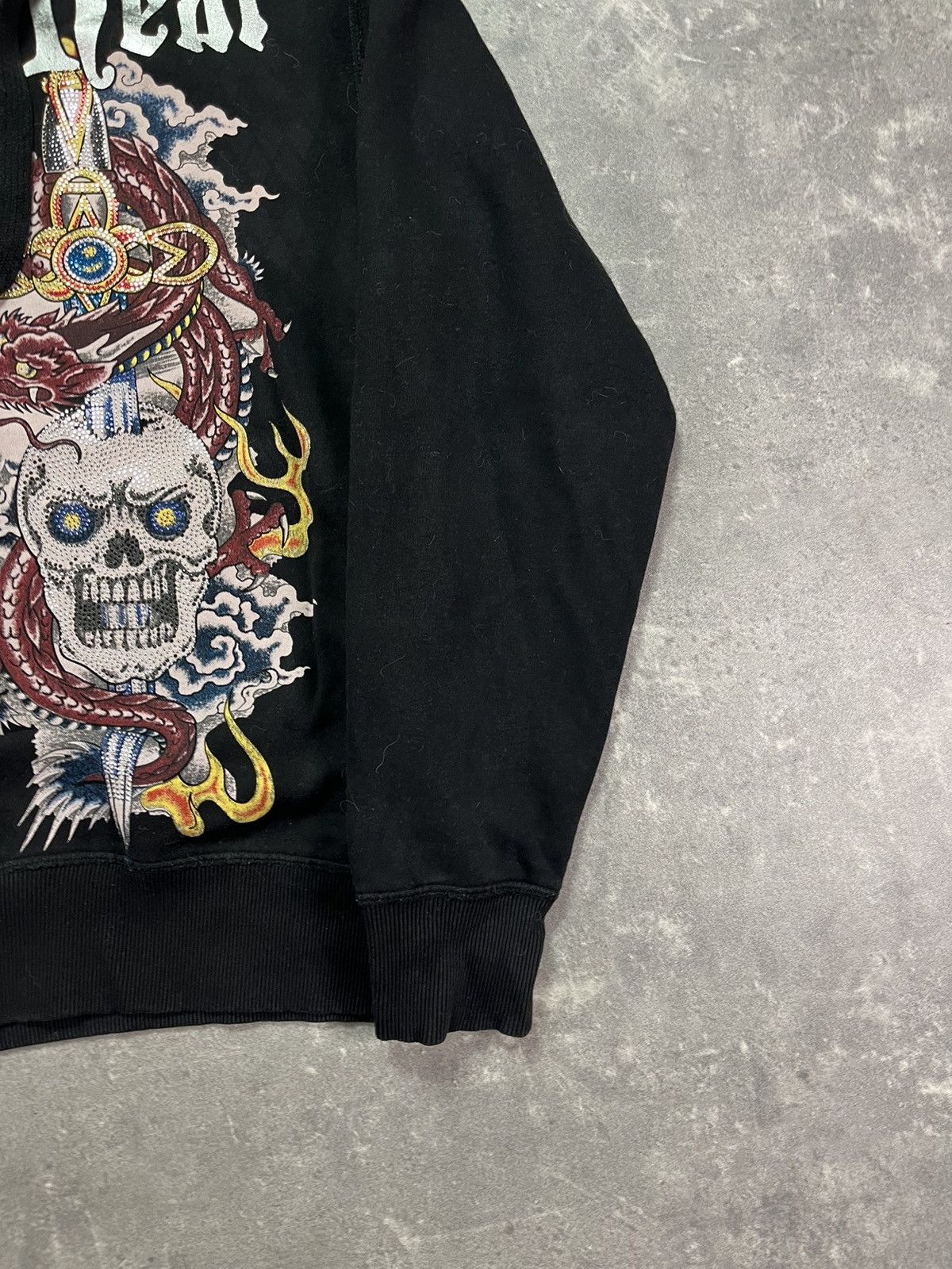 Japanese Brand 00s Rusty Neal Ed Hardy Style Printed Hoodie L Affliction Size US L / EU 52-54 / 3 - 5 Thumbnail