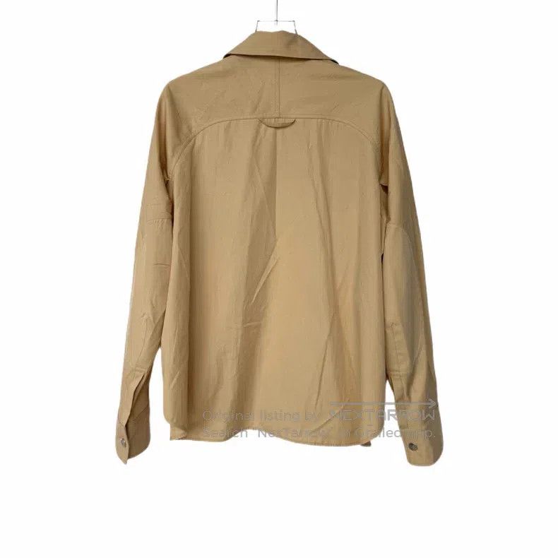 Hermes Hermes Asymmetrical Structured Shirt Jacket in Khaki Size XS / US 0-2 / IT 36-38 - 2 Thumbnail