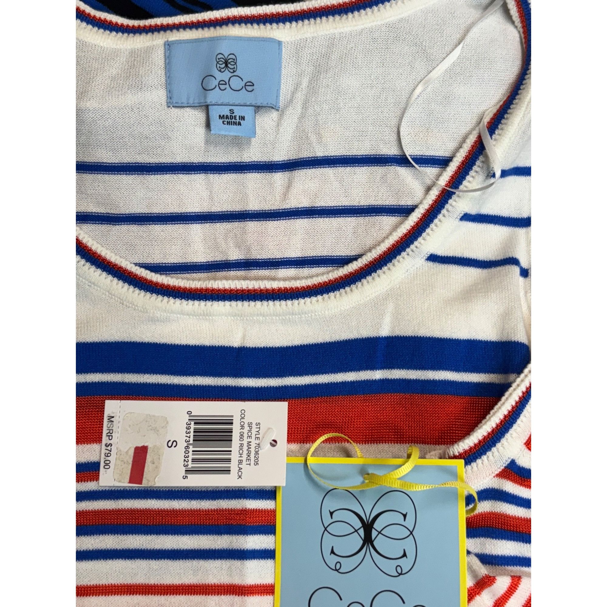 Other CeCe by Cynthia Steffe Sleeveless Striped Sweater Tunic, Sp Size S / US 4 / IT 40 - 5 Thumbnail