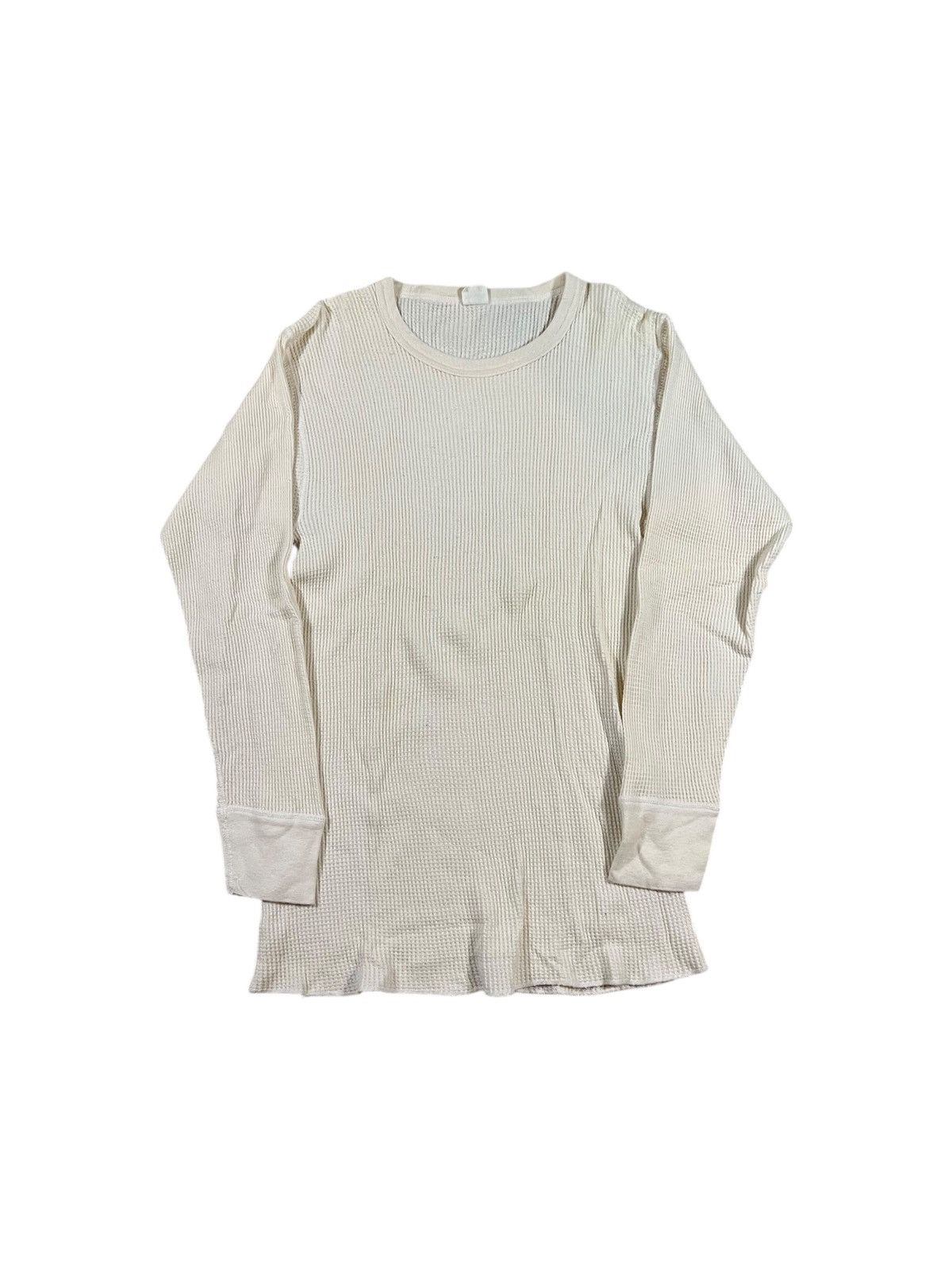 Vintage Vintage 70s White Cotton Thermal Shirt Size US L / EU 52-54 / 3 - 1 Thumbnail