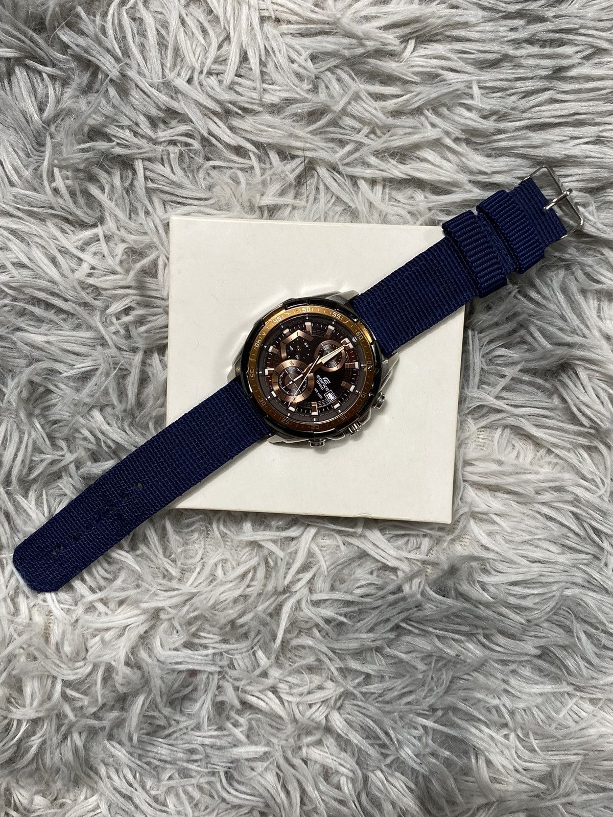 Casio × Edifice Japan × Japanese Brand Casio Edifice Copper Dial, Blue Strap – Japanese Brand Size ONE SIZE - 3 Thumbnail