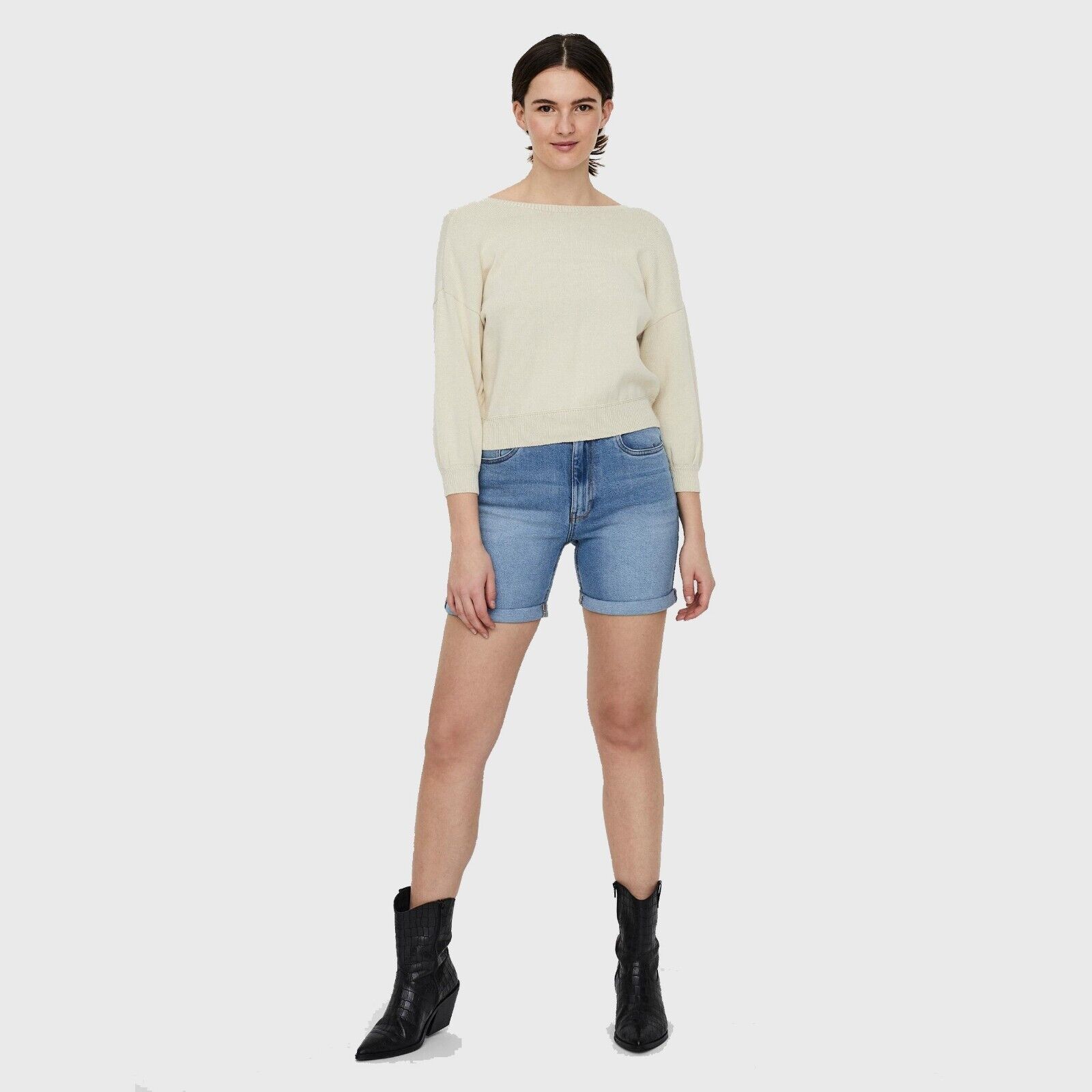 The Unbranded Brand Vero Moda Women Denim Joana High Waist Mom Shorts Size M Size 30" / US 8 / IT 44 - 2 Thumbnail