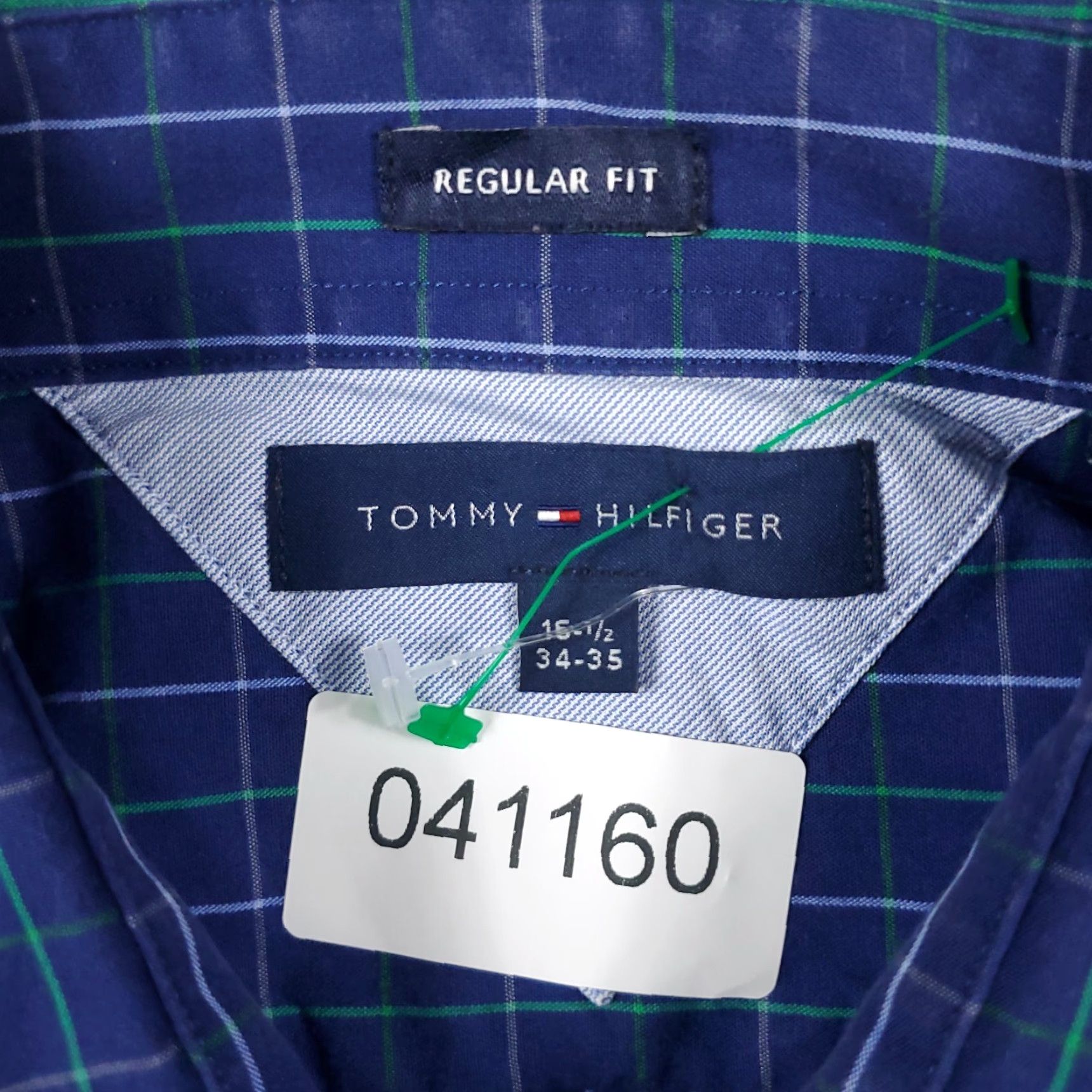 Tommy Hilfiger Tommy Hilfiger Shirt Mens 15.5 Blue Check Casual Button Up Long Sleeve Size US M / EU 48-50 / 2 - 6 Thumbnail