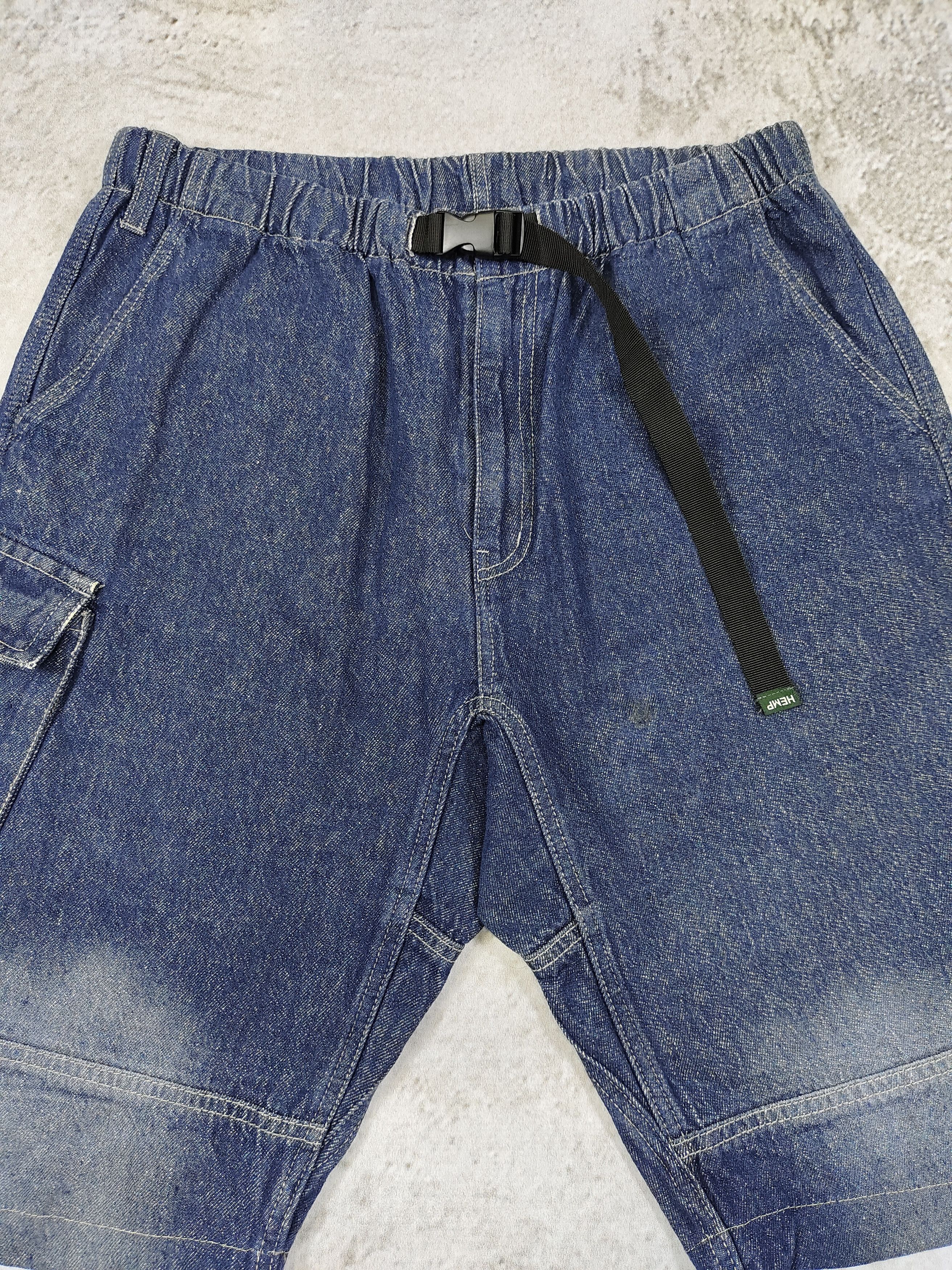 Manastash Manastash-Gorpcore Hiking Streetwear Hemp Denim Cargo Shorts Size US 34 / EU 50 - 2 Thumbnail