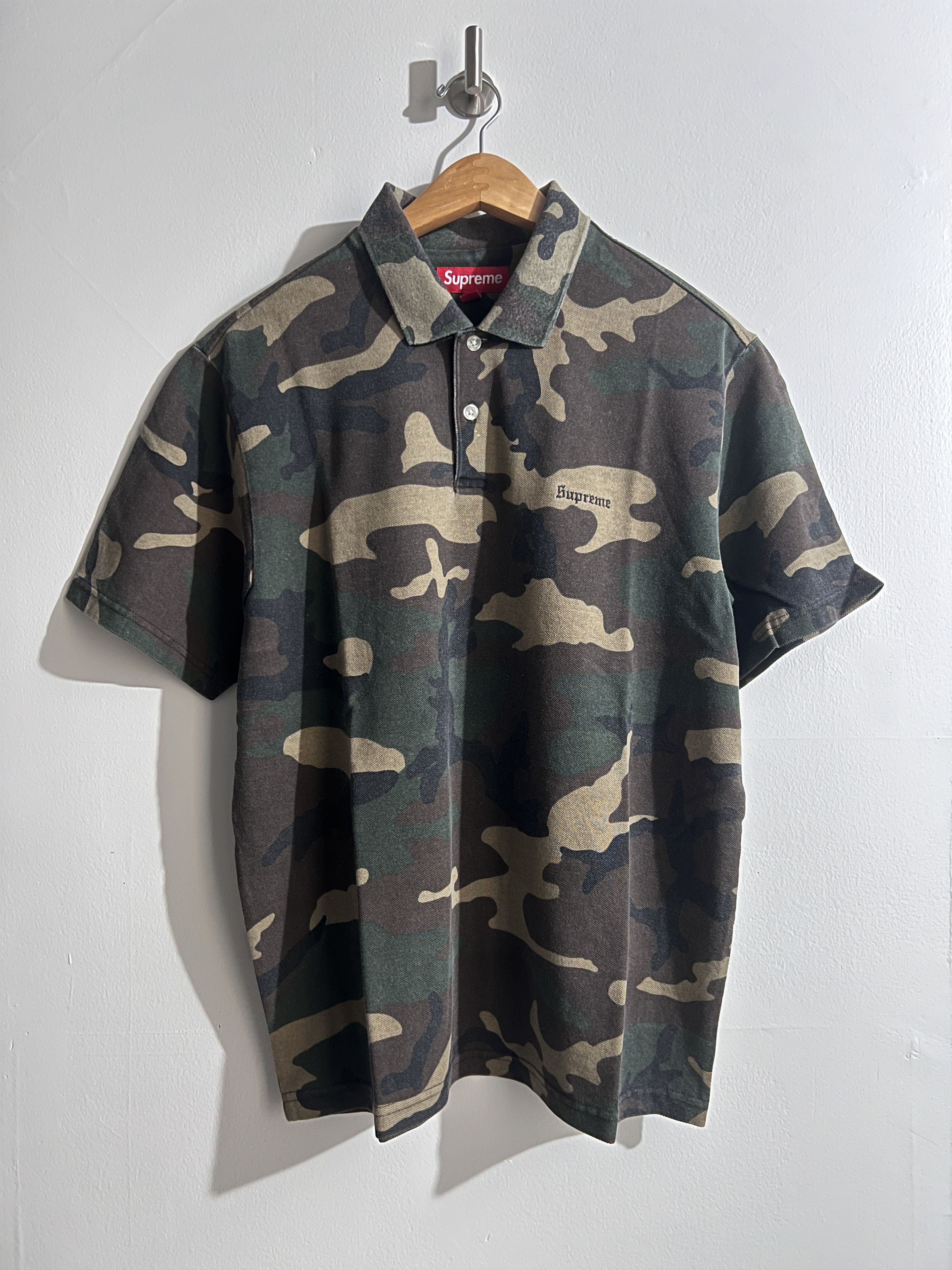 Supreme SUPREME WASHED CAMO POLO | Grailed