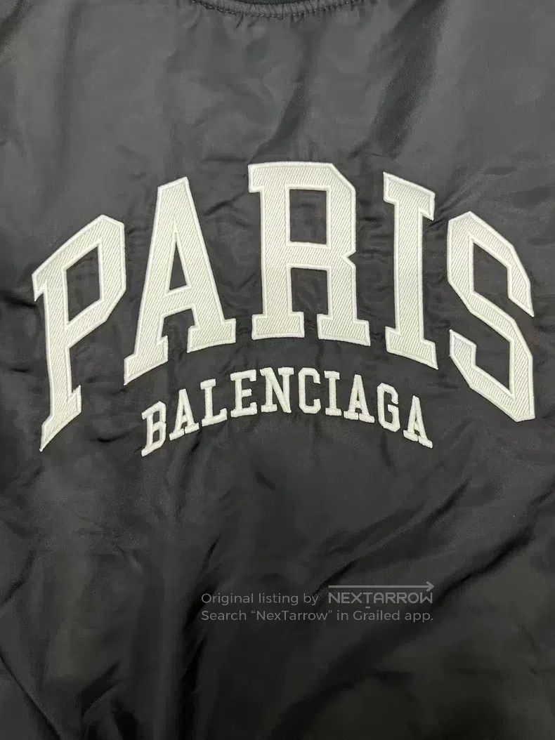 Balenciaga Balenciaga Letter print baseball collar single-breasted lo Size XS / US 0-2 / IT 36-38 - 3 Thumbnail