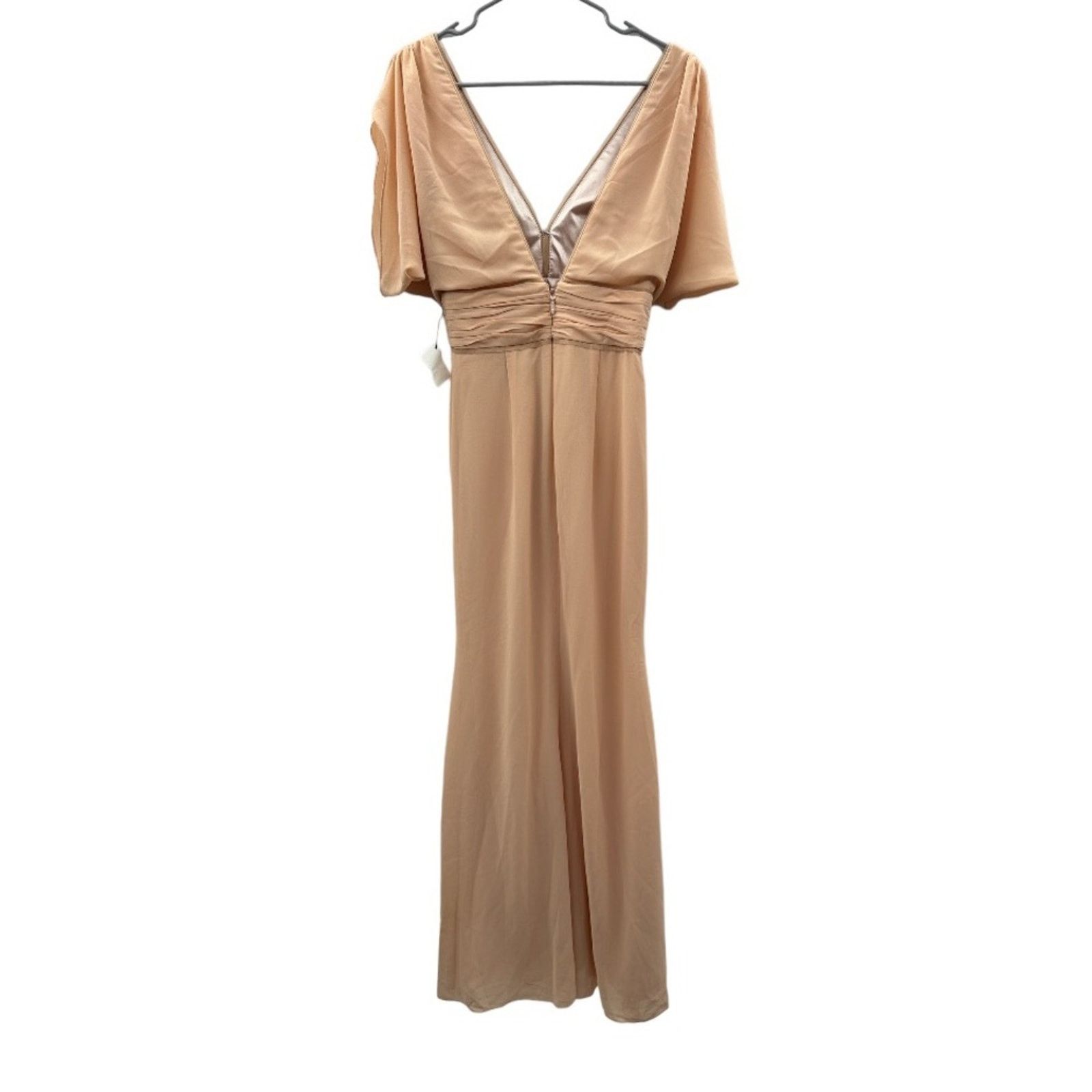 Other Bariano Corinne Peach Nude V-Neck Drape Maxi Dress Sz 8 Size M / US 6-8 / IT 42-44 - 4 Thumbnail