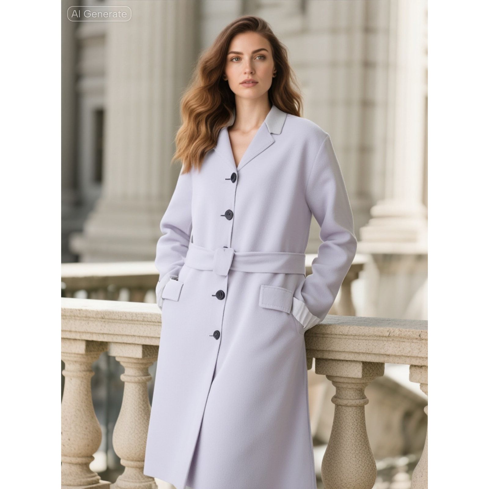 Marni Marni Lilac Wool Cashmere Belted Coat Size 38 NWT Size XS / US 0-2 / IT 36-38 - 2 Thumbnail