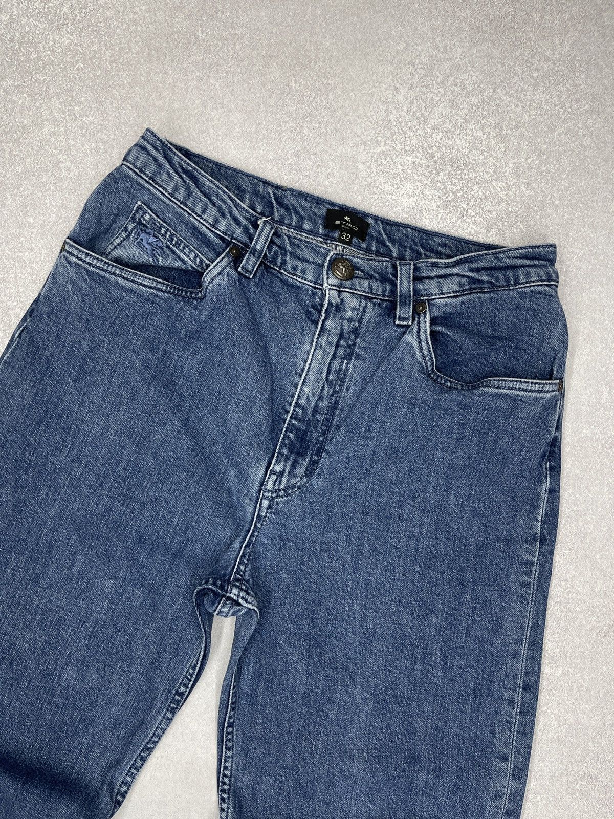 Designer × Etro × Vintage Mens Etro Milano Denim Jeans Blue Italy Designer Size US 32 / EU 48 - 7 Thumbnail