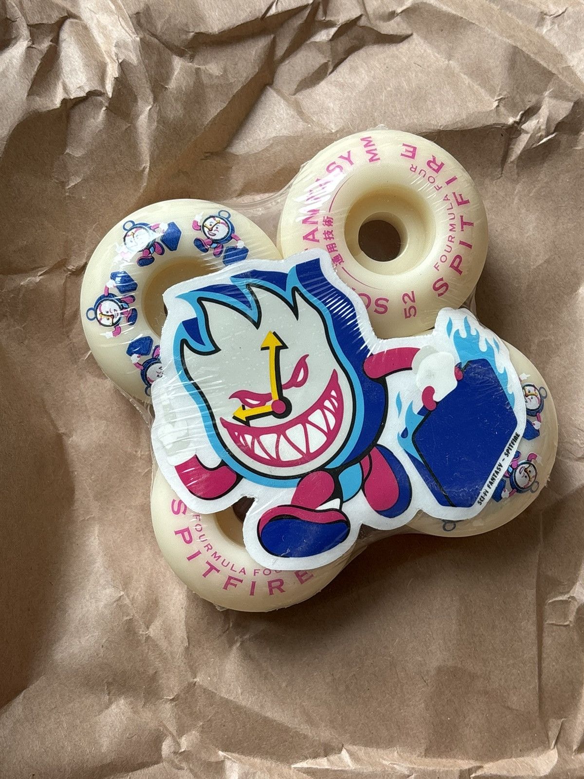 Sci-Fi Fantasy Sci-Fi Fantasy x Spitfire Time Keeper Skate Wheel White 52mm Size ONE SIZE - 1 Thumbnail