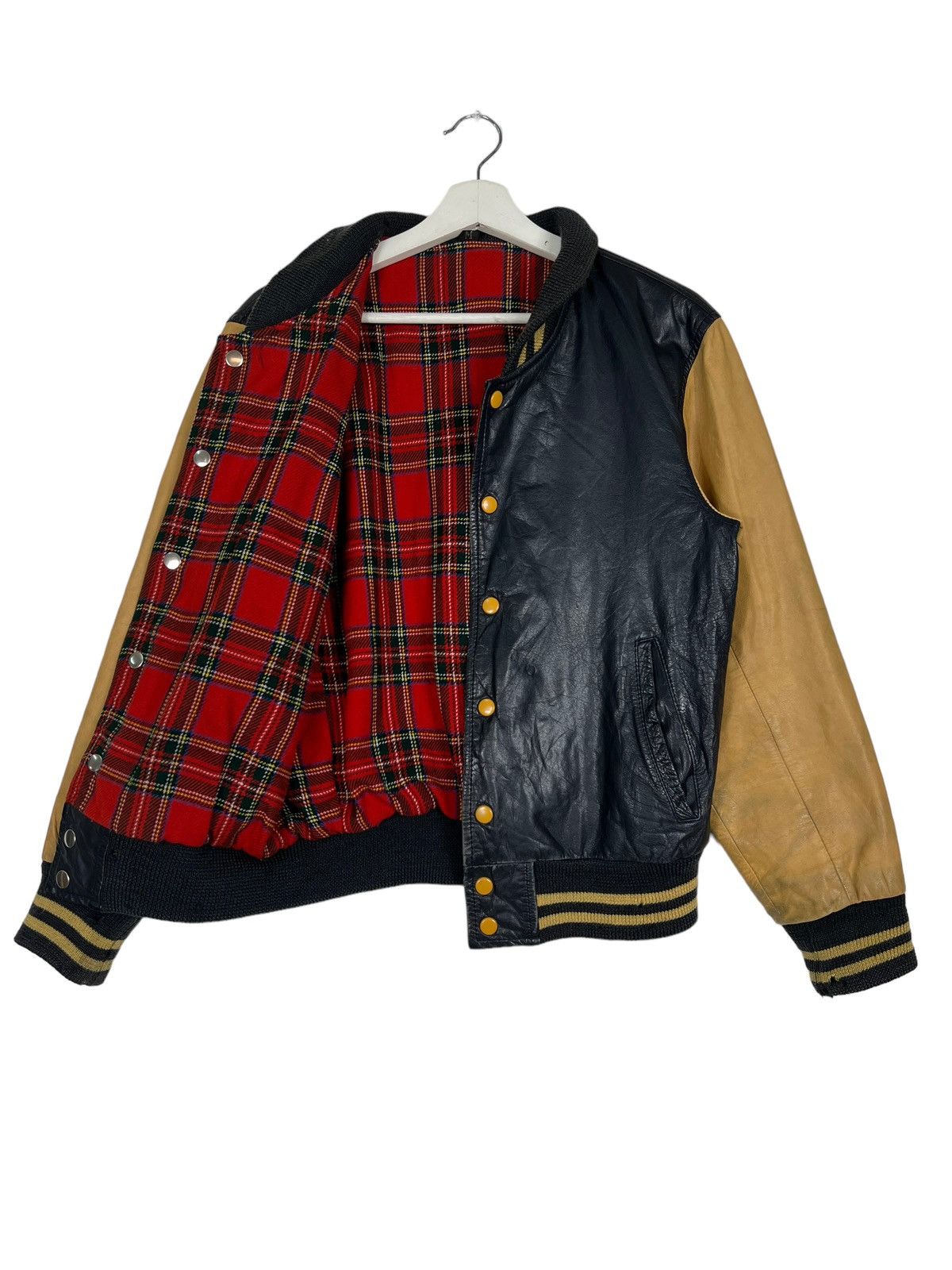 Japanese Brand 🔥 VINTAGE 1950s LEATHER STADIUM JACKET Size US M / EU 48-50 / 2 - 9 Thumbnail