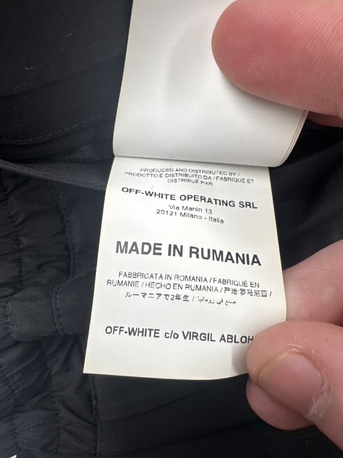 OFF-WHITE 18AW GORE-TEX TRACK PANTS