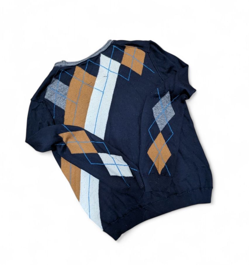 Diesel DIESEL Argyle Diamond Inside-Out Seams Cardigan Size US M / EU 48-50 / 2 - 6 Thumbnail