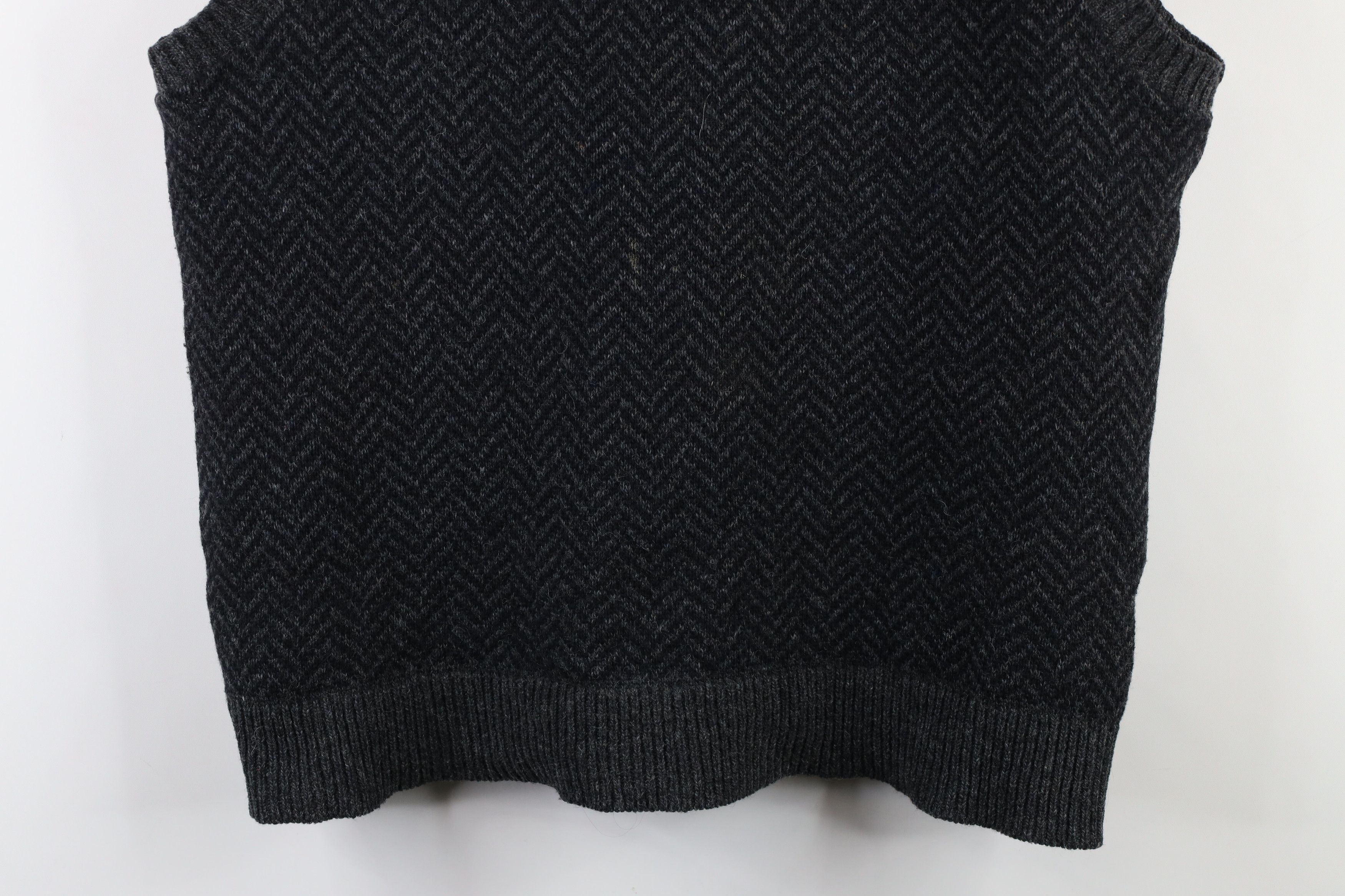 Vintage Vintage 90s Shetland Wool Herringbone Knit Sweater Vest USA Size US XL / EU 56 / 4 - 3 Thumbnail