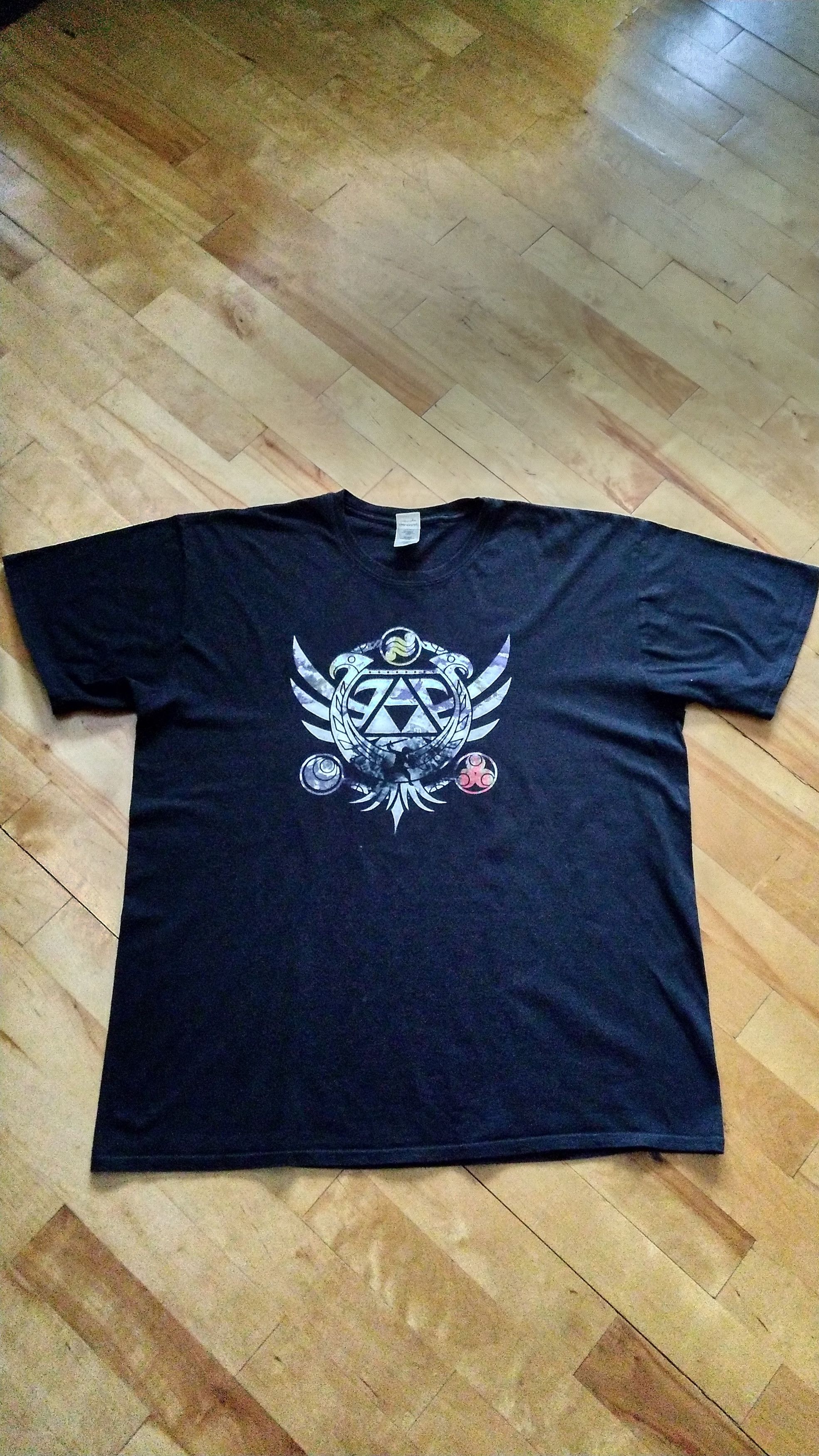 Japanese Brand × Nintendo × Playstation 2015 ZELDA Skyward Sword Triforce Shirt Nintendo Link goth Size US XL / EU 56 / 4 - 1 Thumbnail