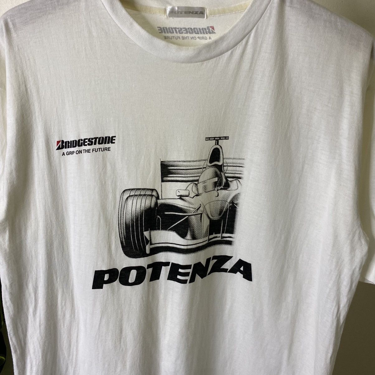 Formula 1 Vintage 90s F1 Bridgestone Potenza Sponsor Tee Racing Size US L / EU 52-54 / 3 - 2 Thumbnail