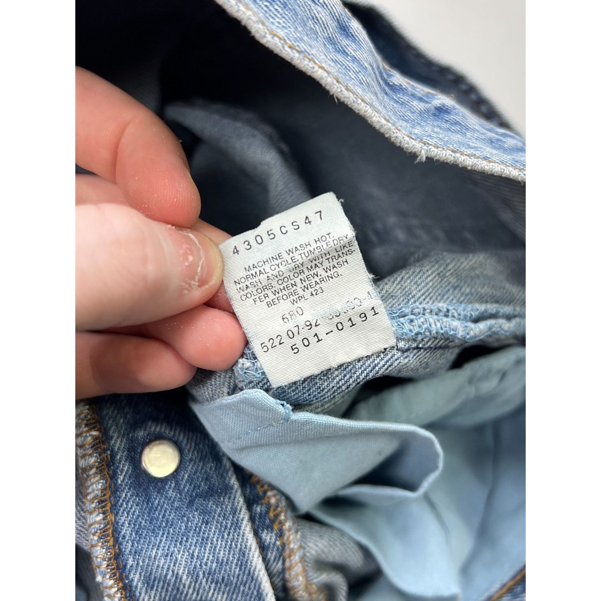 Levi's Levi’s 501 Made in USA Distressed Denim Jeans Pants (Y0909) Size US 34 / EU 50 - 8 Thumbnail
