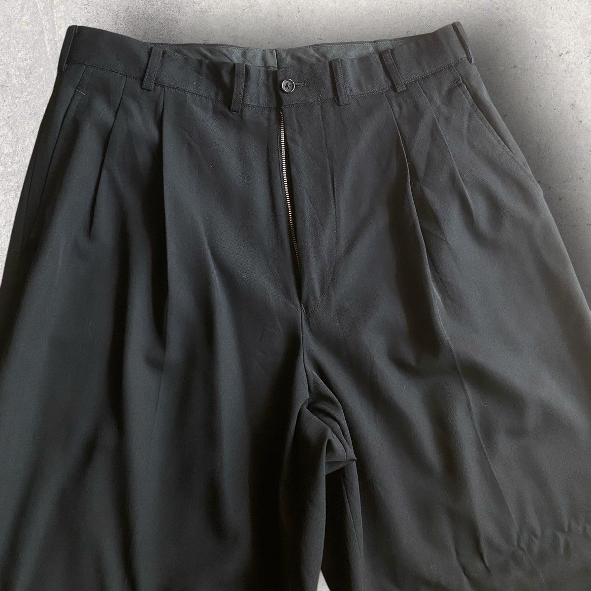 Yohji Yamamoto Fall94 Wool Garbadine Baggy Trousers Size US 34 / EU 50 - 1 Thumbnail