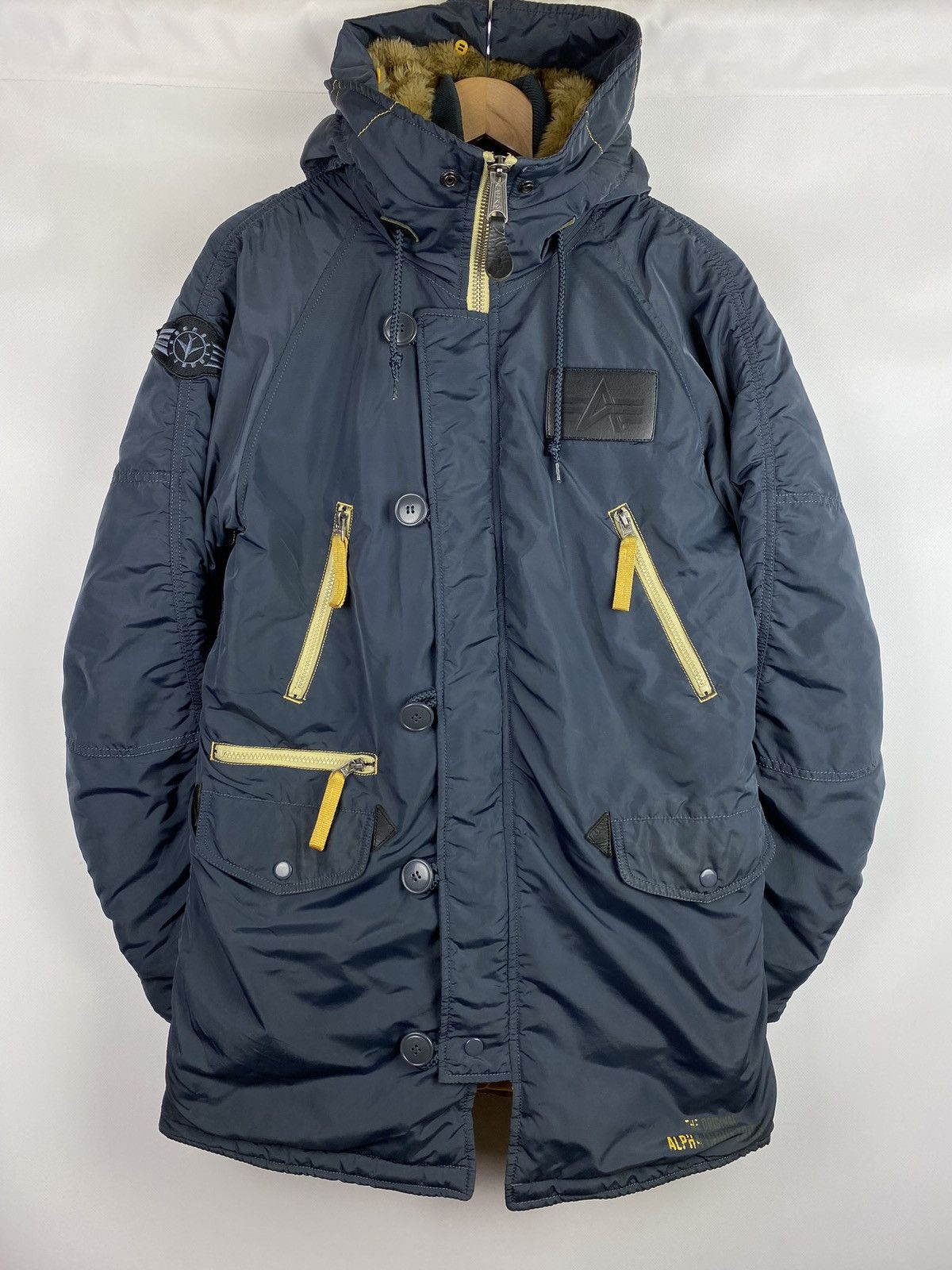 image of Alpha Industries Men’S Winter Parka Jacket Size Xs in Blue, Men's