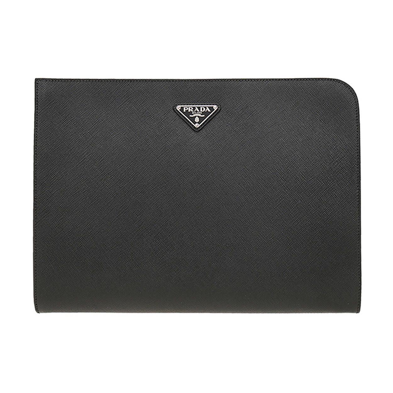 Prada Prada Saffiano Leather Pouch One Size Size ONE SIZE - 1 Thumbnail