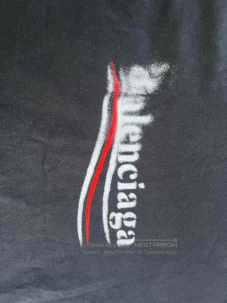 Balenciaga Balenciaga Faded Cola Wave Short Sleeve T-Shirt Size US M / EU 48-50 / 2 - 2 Thumbnail