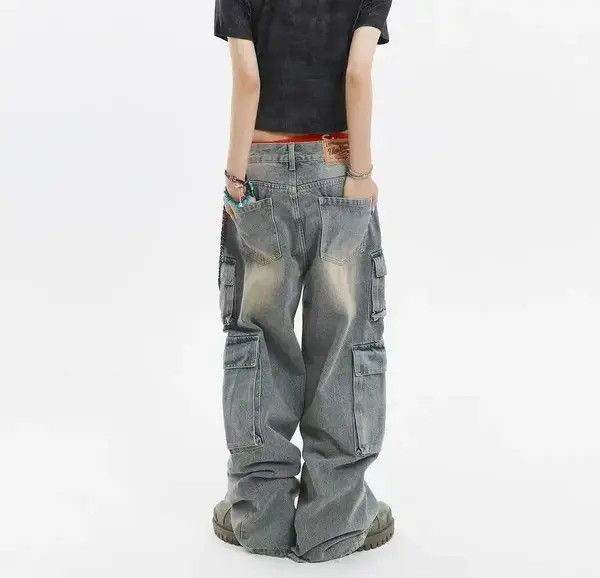 VIBE baggy street hip hop vintage wash y2k jeans Size US 28 / EU 44 - 3 Thumbnail