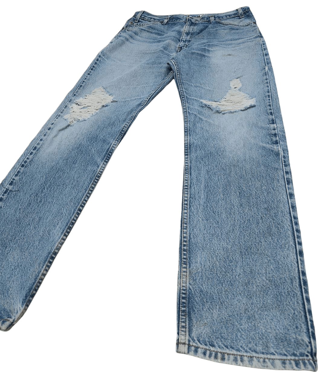 Levi's Vintage Clothing 90s Vintage Levis 505 Distressed Denim Size US 35 - 2 Thumbnail