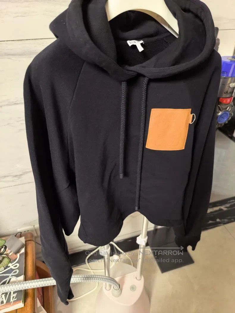 Loewe Loewe Sweatshirt Jacket with Leather Patch Logo Size S / US 4 / IT 40 - 8 Thumbnail