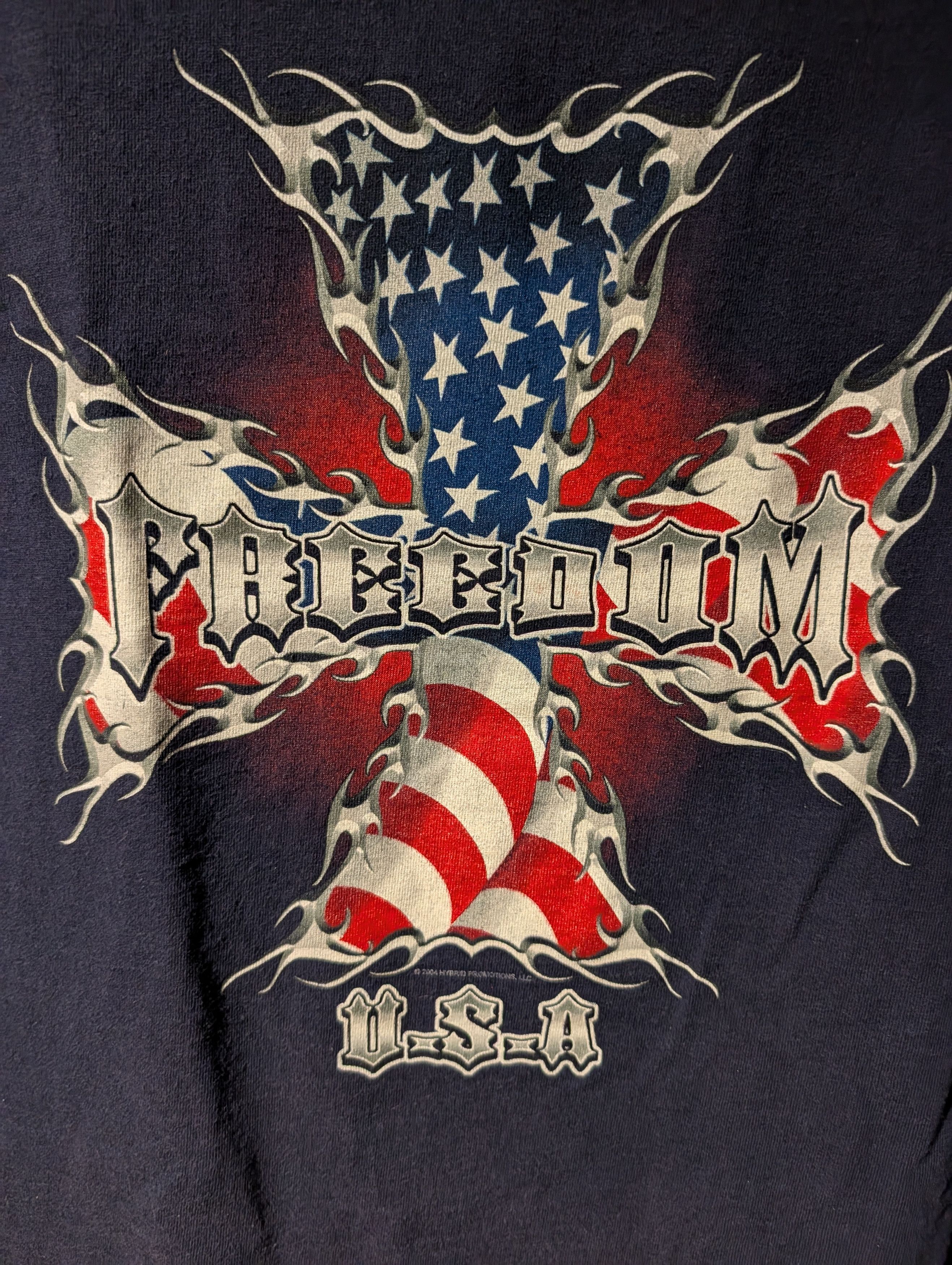 West Coast Choppers Vintage 2004 Freedom U.S.A. American Choppers T-Shirt Size US XXL / EU 58 / 5 - 2 Thumbnail