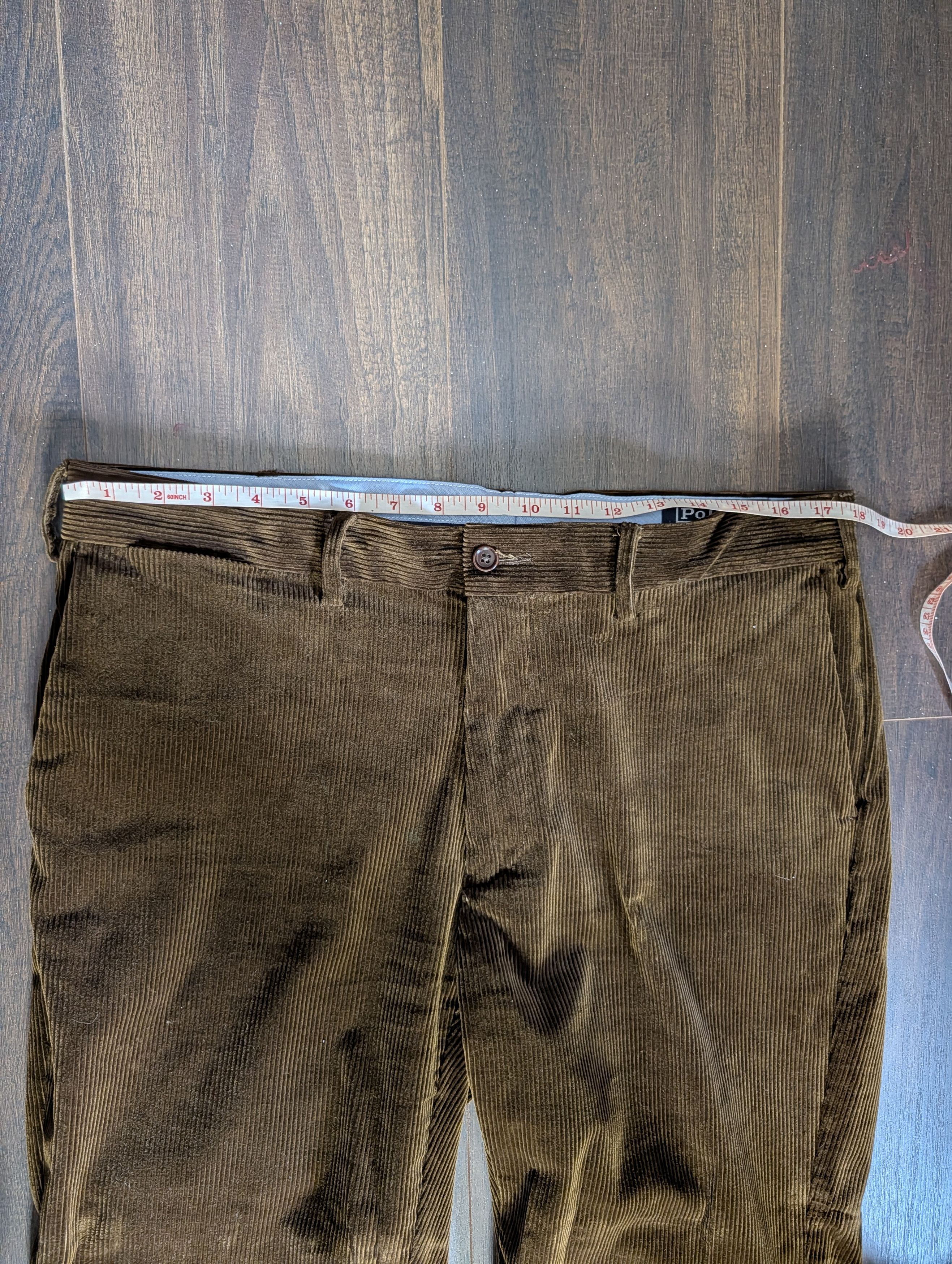 Polo Ralph Lauren Dark brown cotton corduroy Classic Fit mens pants 36x32 Size US 36 / EU 52 - 14 Thumbnail