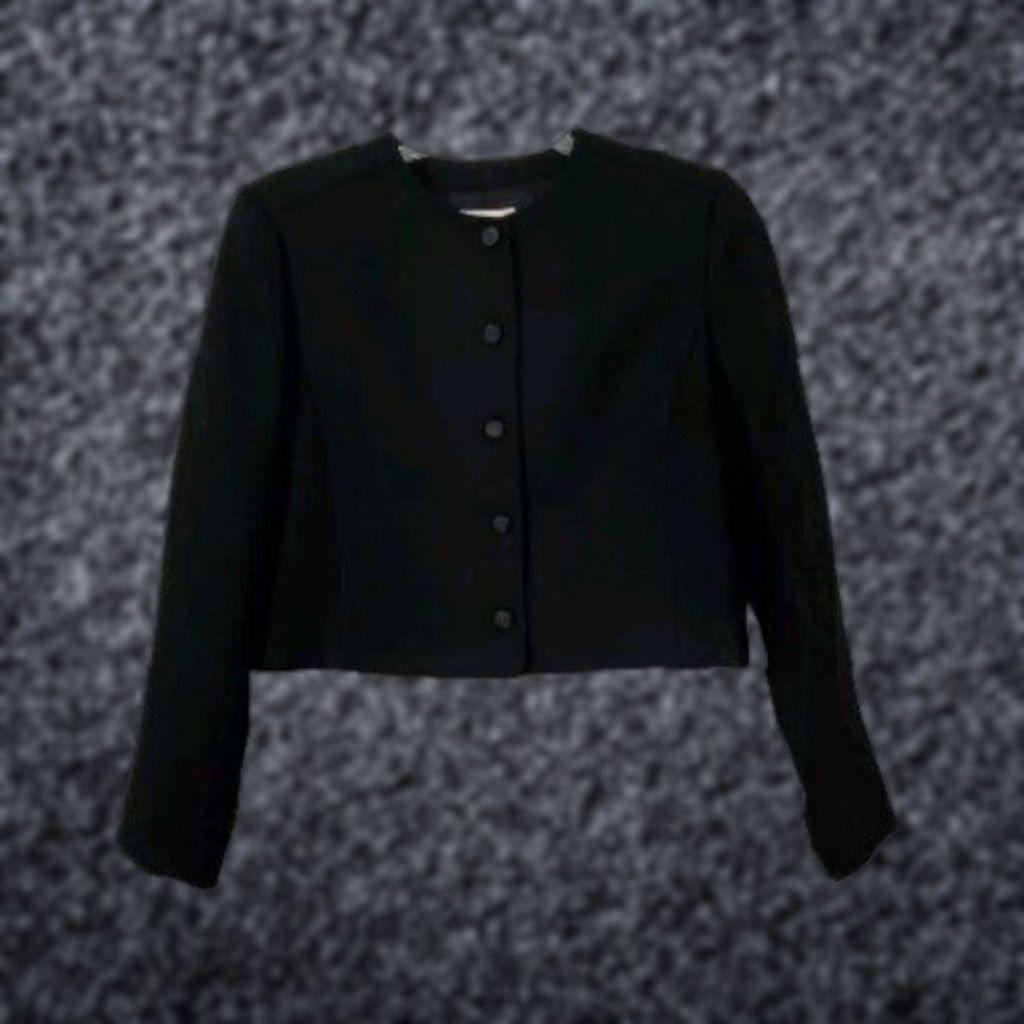 Pendleton Women's Jacket Size 12 Medium Black Wool Bomber Classic USA Fall Spring Summer Winter