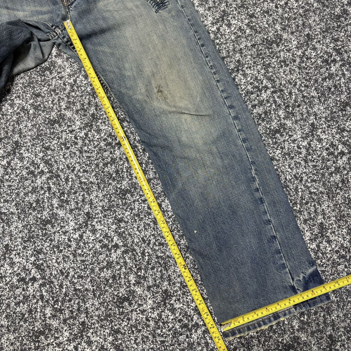 Japanese Brand × Takeo Kikuchi 🔴 Vintage Takeo Kikuchi Patchwork Distressed Denim Jeans 🔴 Size US 36 / EU 52 - 17 Thumbnail