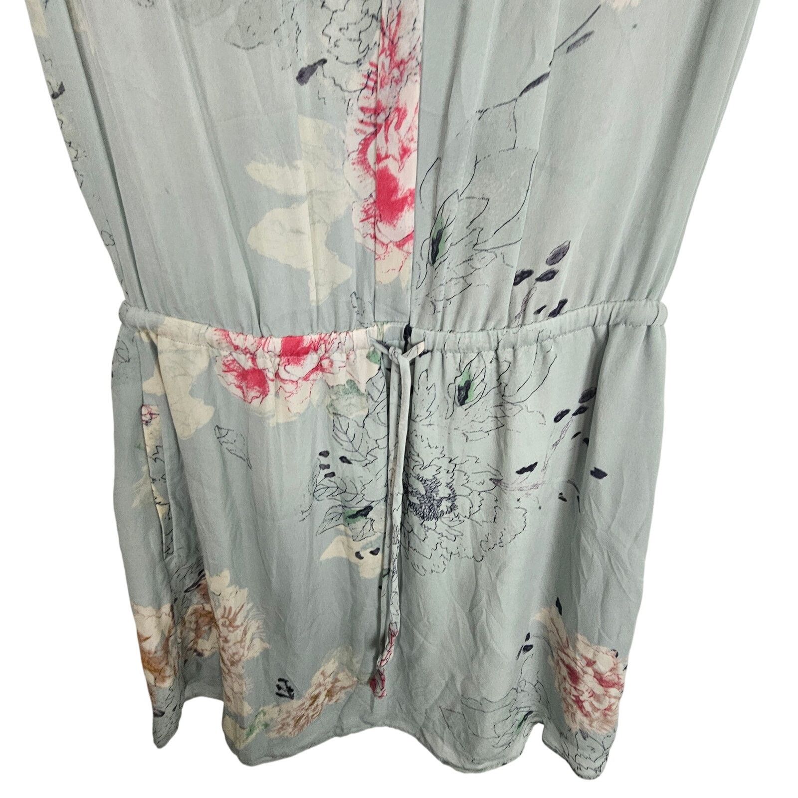 Babylon Babaton Womens 100% Silk Floral Mini Dress XS Easter Summer Size XS / US 0-2 / IT 36-38 - 3 Thumbnail