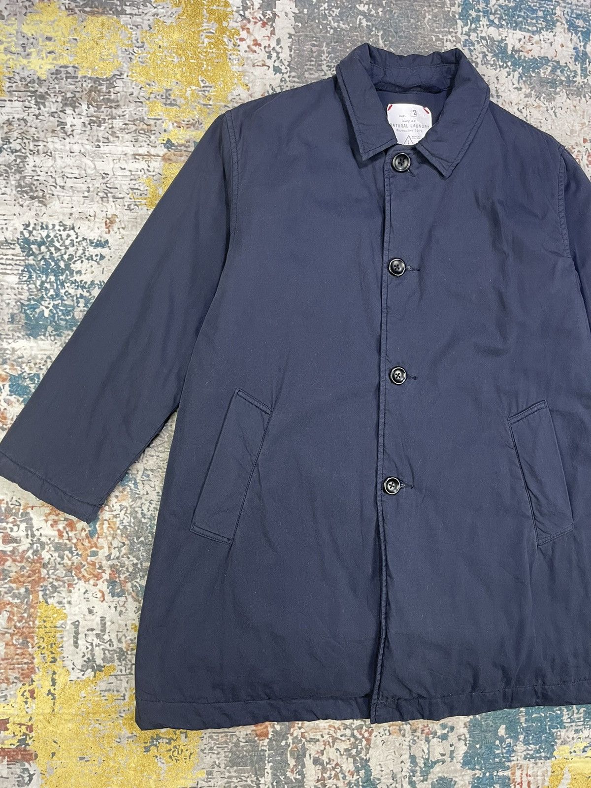 Japanese Brand Natural Laundry Navy Parka Coach Jacket Size US M / EU 48-50 / 2 - 2 Thumbnail