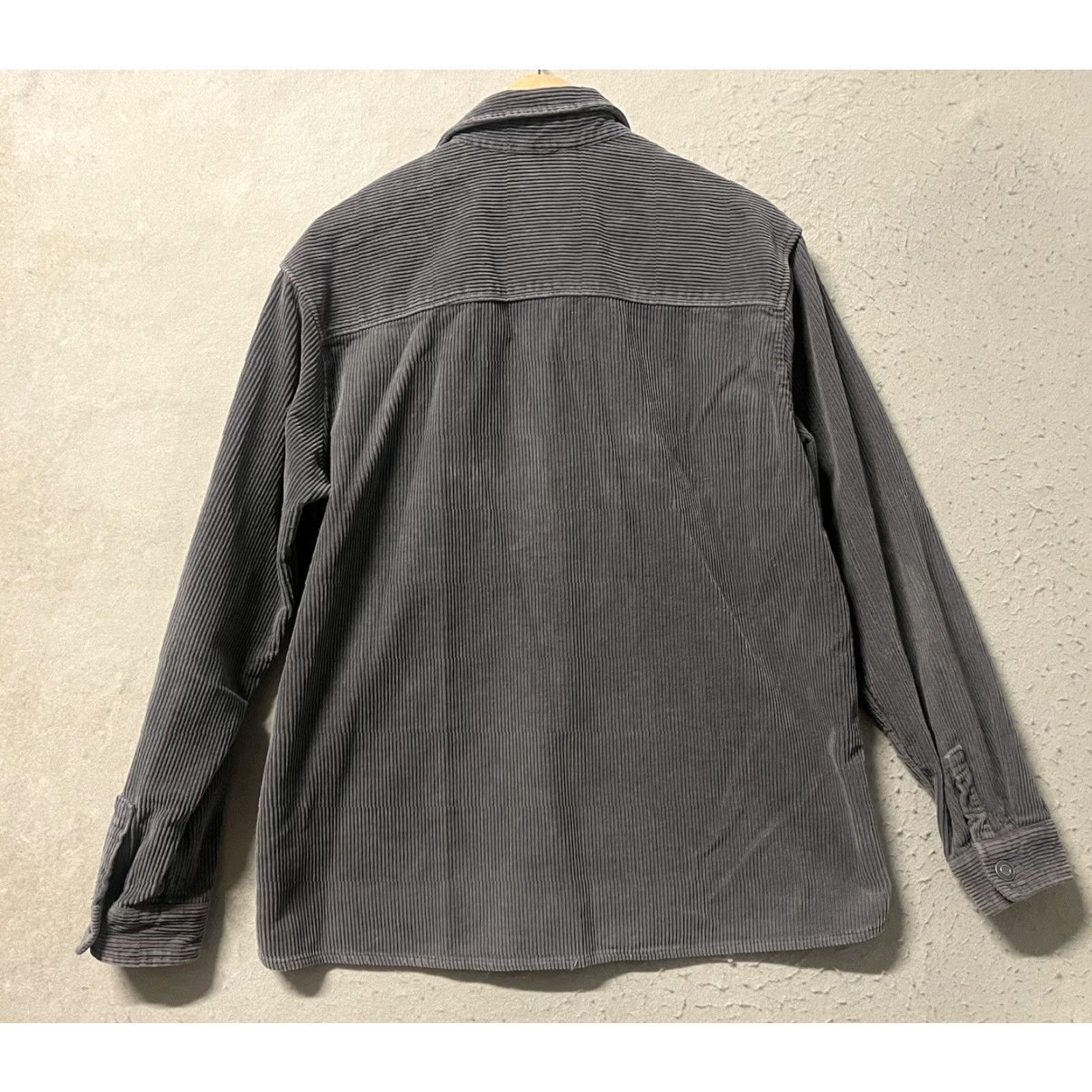 Zara Zara Blazer Women L Gray Corduroy Button Up Oversized Jacket Size L / US 10 / IT 46 - 2 Thumbnail