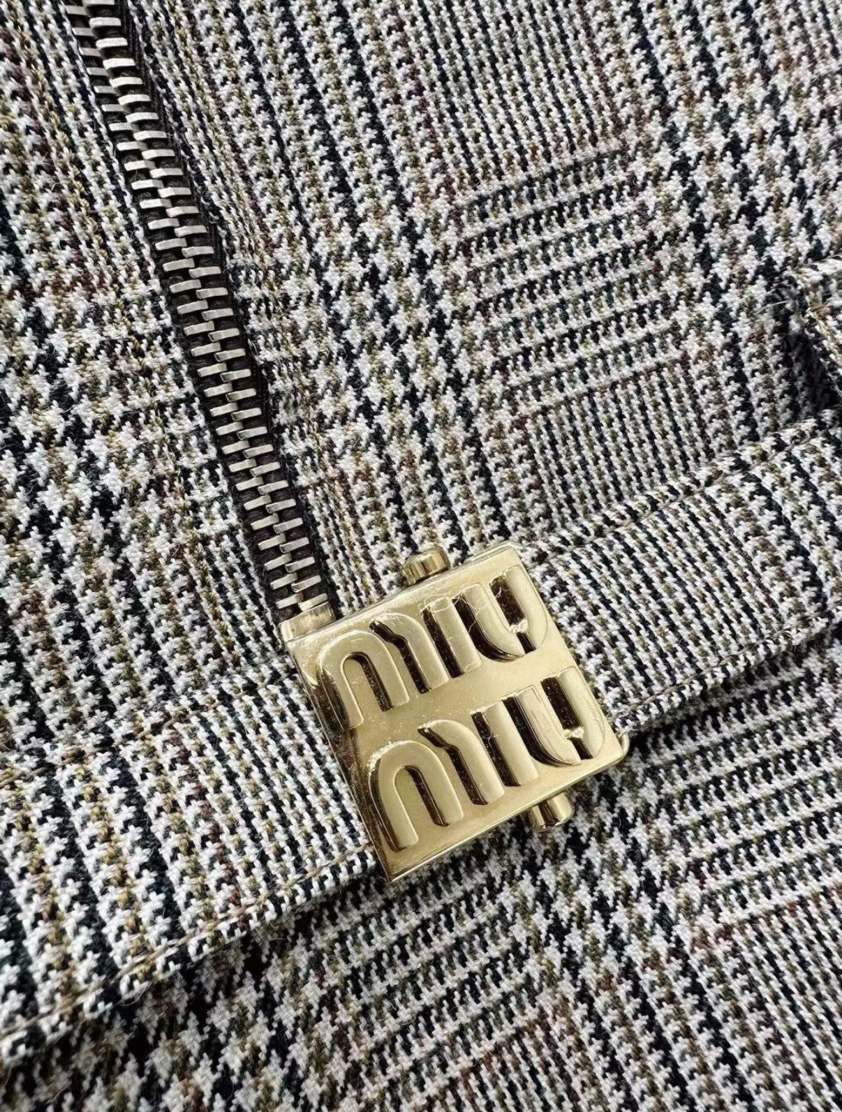 Miu Miu MiuMiu Vintage Brown Plaid Dress J33 Size XS / US 0-2 / IT 36-38 - 4 Thumbnail