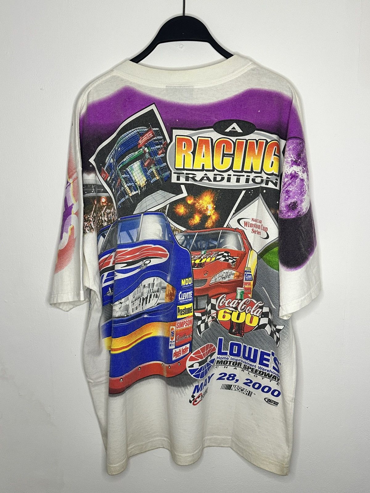 NASCAR Vintage 2000 Coca-Cola 600 NASCAR All Over Print T-Shirt Size US XL / EU 56 / 4 - 2 Thumbnail