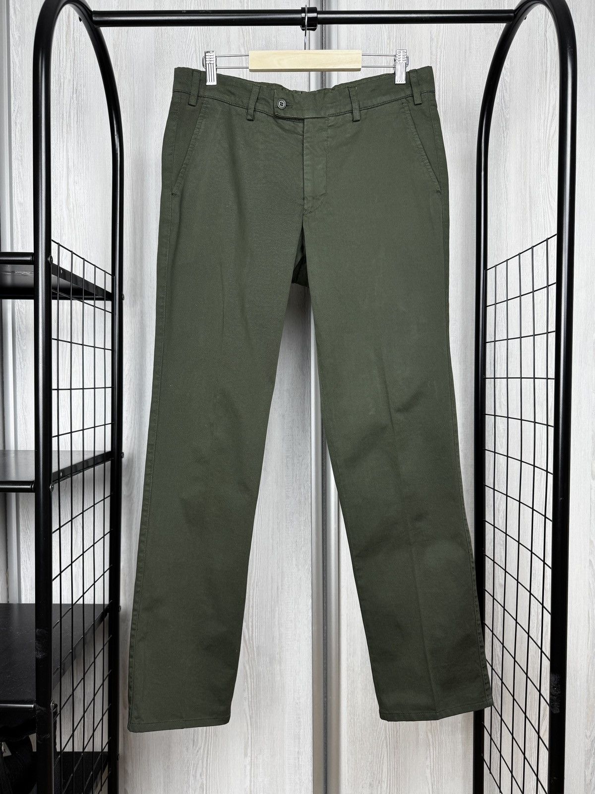Aspesi Alberto Aspesi green cotton chino pants size 48 Size US 32 / EU 48 - 2 Thumbnail