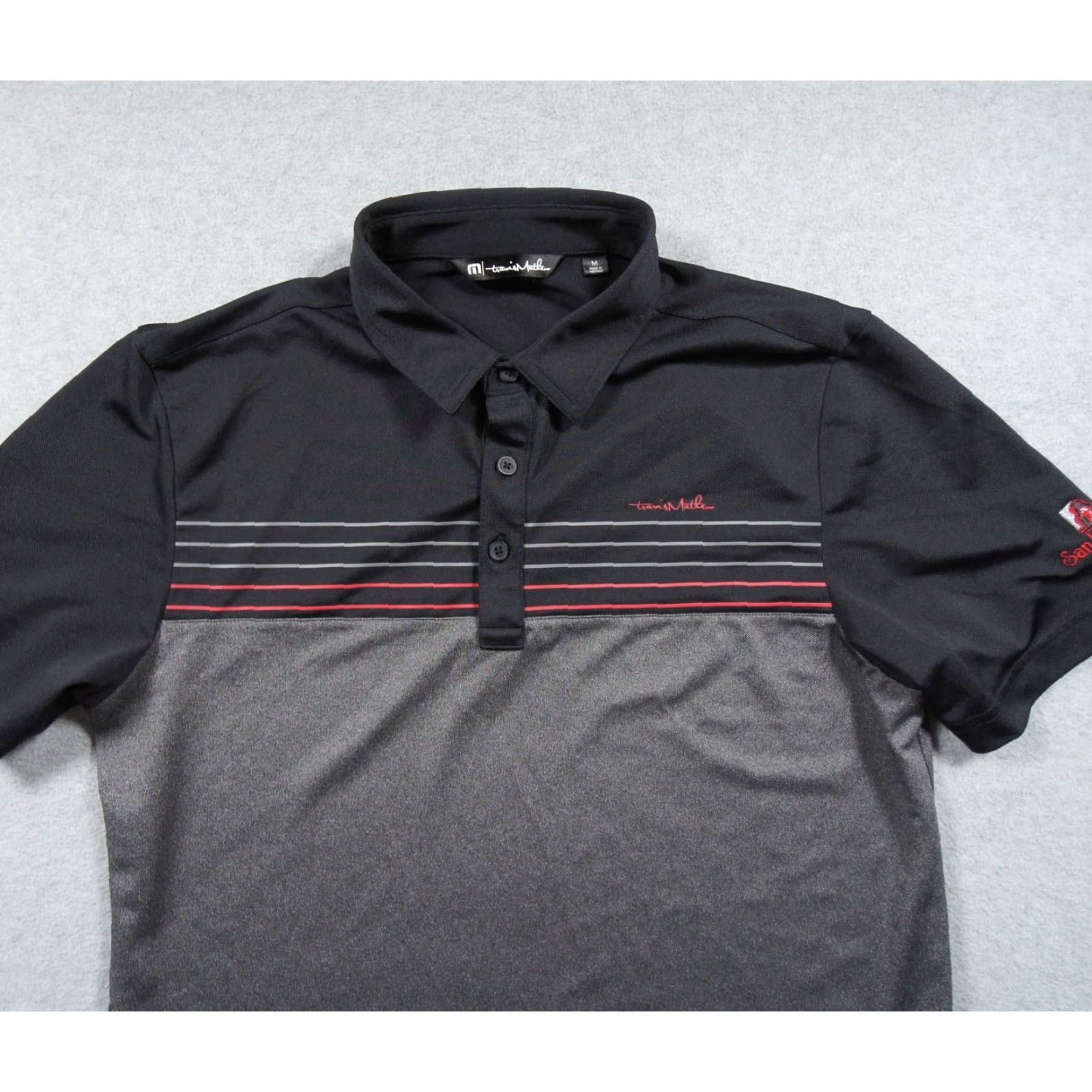 TravisMathew Travis Mathew Shirt Mens Medium Polo Golf Short Sleeve Collared San Juan Oaks Black Polo Shirt Mens Medium Golf Sportswear Size US M / EU 48-50 / 2 - 2 Thumbnail
