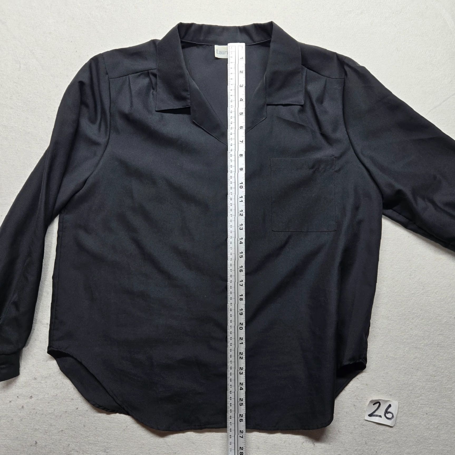 Vintage VINTAGE Laura Mae Shirt Blouse Button Up Solid Black XS? Wait. Size XL / US 12-14 / IT 48-50 - 5 Thumbnail