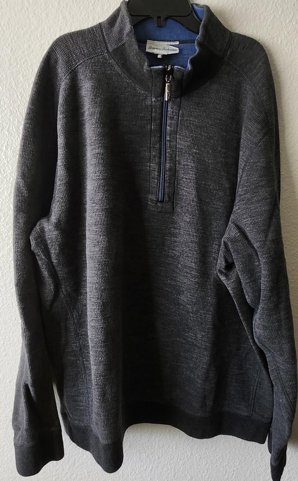 Tommy Bahama Tommy Bahama Men's Flipsider Half Zip Reversible Sweater Size US XL / EU 56 / 4 - 1 Thumbnail
