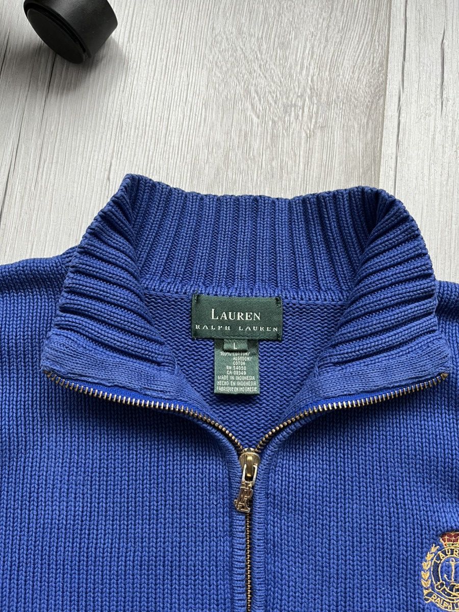 Lauren Ralph Lauren × Polo Ralph Lauren × Vintage LRL Lauren Ralph Lauren 1/3 Quarter Zip Knit Blue Sweater Size US M / EU 48-50 / 2 - 5 Thumbnail