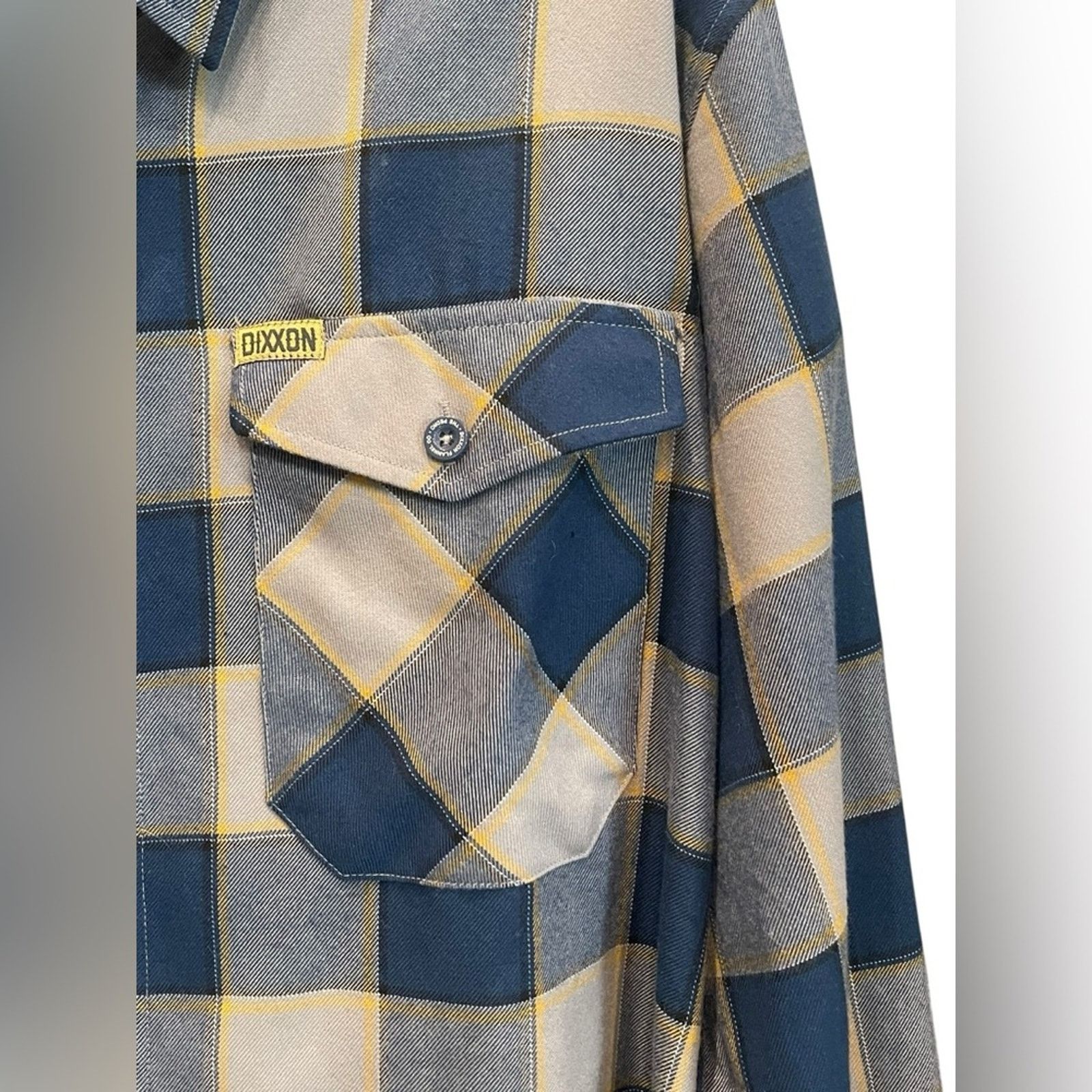Dixxon DIXXON Blue and Cream Casual Button Down Shirt Size US XXL / EU 58 / 5 - 3 Thumbnail