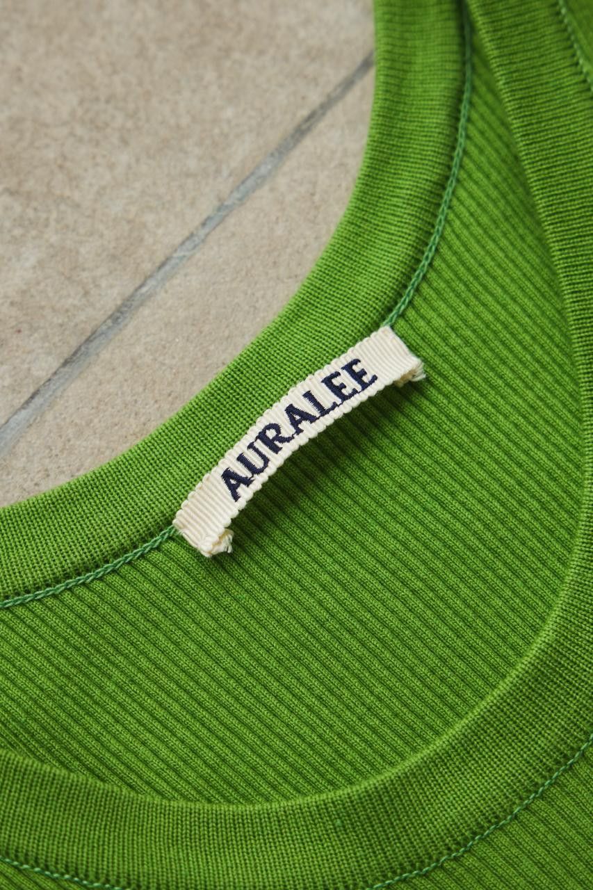 Auralee AURALEE Grass Green High-Gauge Ribbed Knit Tank Top Size S / US 4 / IT 40 - 6 Thumbnail