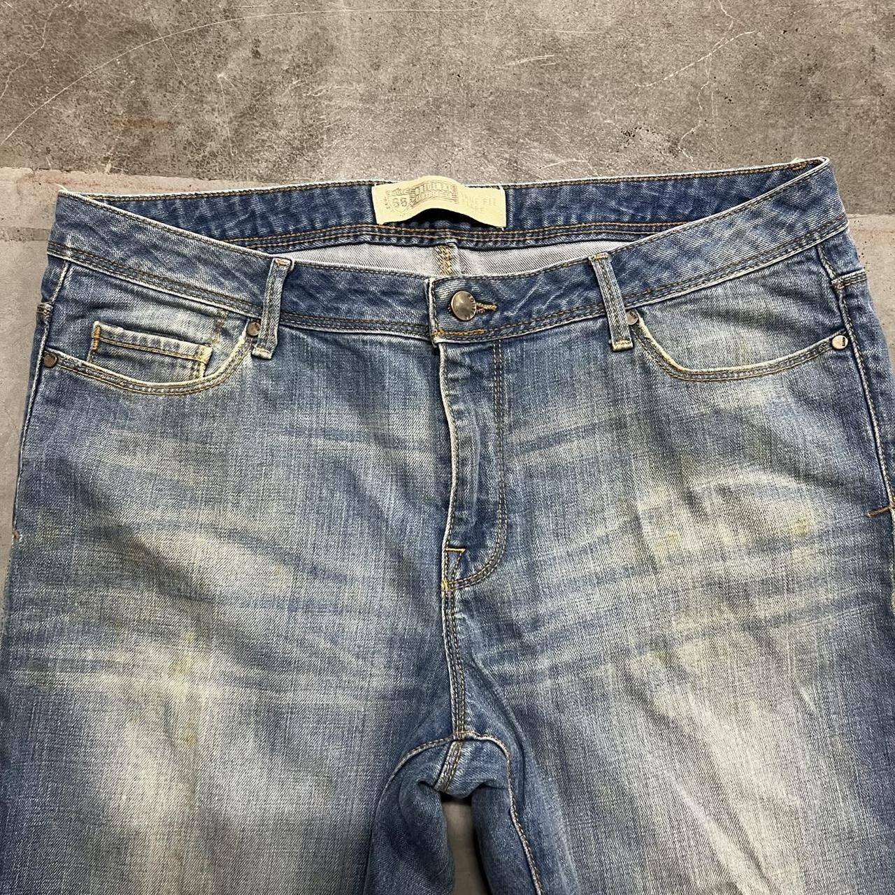 Japanese Brand × Vintage Vintage Y2K Flared Skater Style Medium Wash Denim Jeans! Size US 34 / EU 50 - 4 Thumbnail